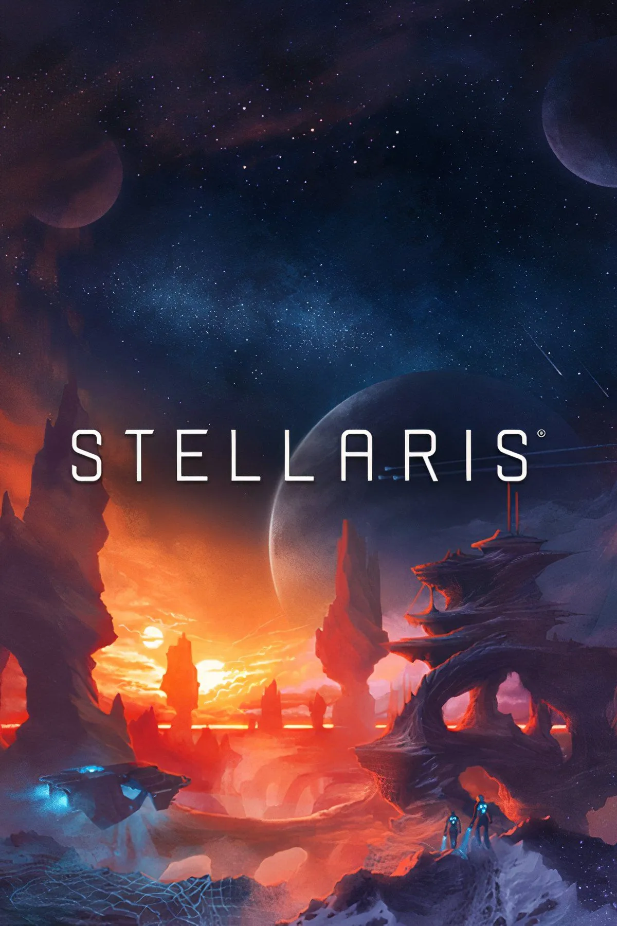 Bản đồ thiên hà rộng lớn với các đế chế trong game chiến lược Stellaris