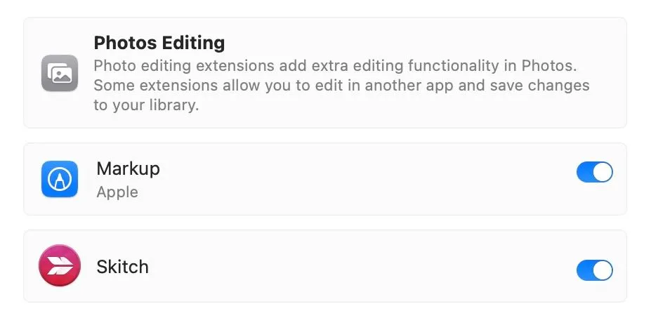 Bật tiện ích mở rộng cho ứng dụng Mac Photos