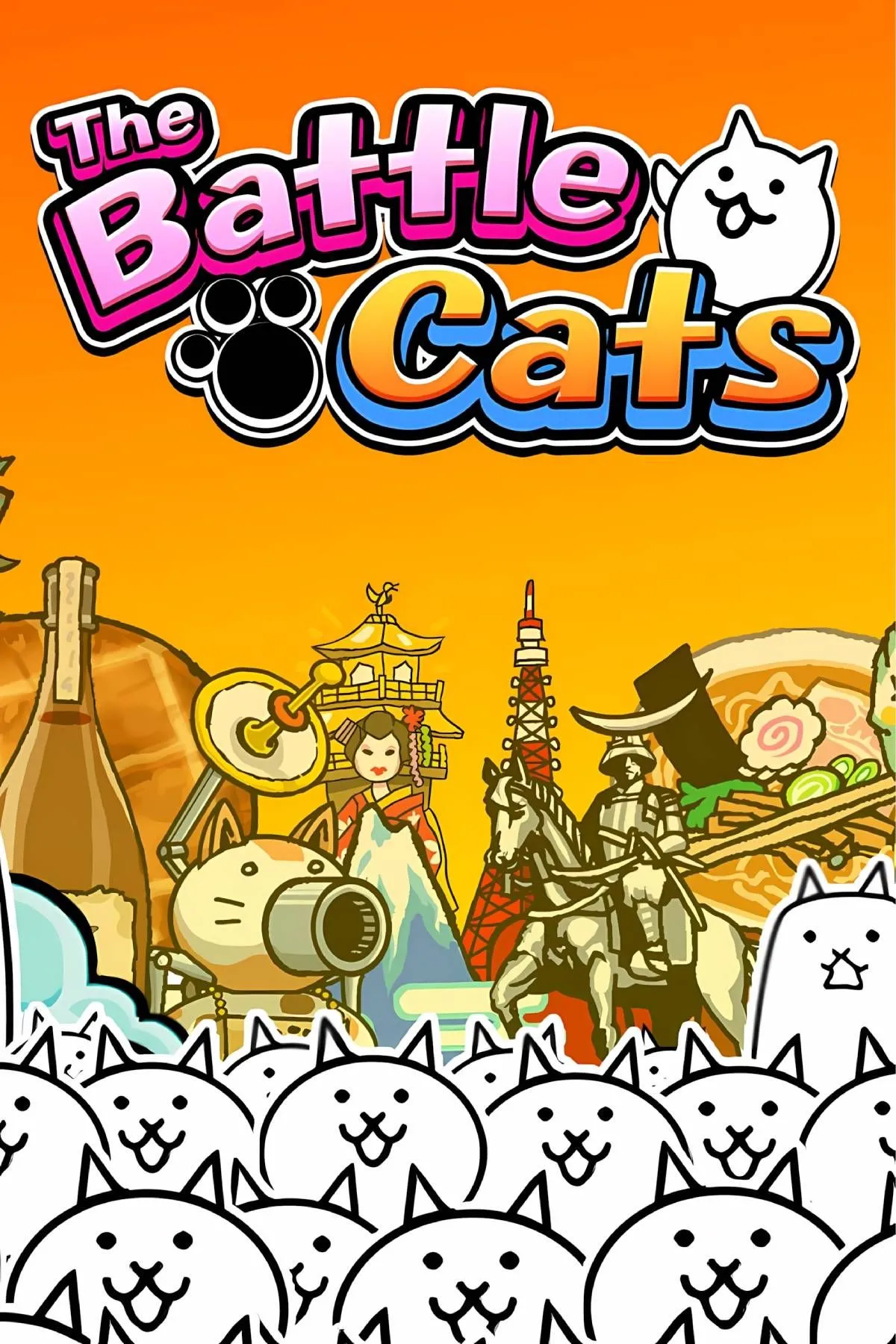 Các chú mèo ngộ nghĩnh trong The Battle Cats đang tiến công trên chiến trường 2D để bảo vệ căn cứ.