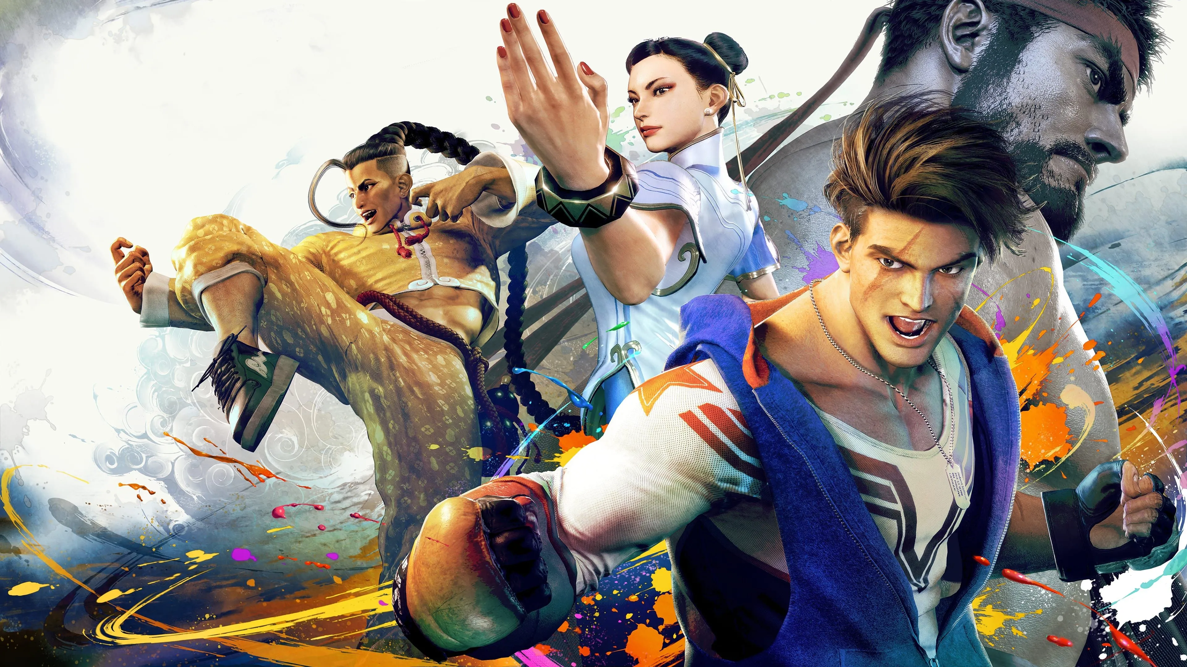 Các nhân vật Ryu, Luke và Jamie từ game Street Fighter 6 của Capcom, minh họa cho sự đa dạng game của bên thứ ba trên Nintendo Switch 2
