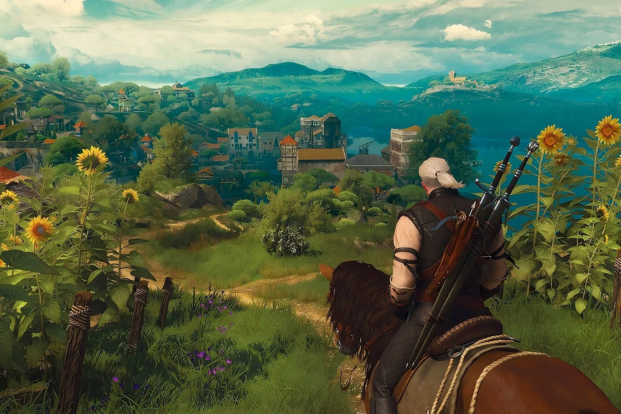 Cảnh đồ họa sống động từ tựa game nhập vai thế giới mở The Witcher 3