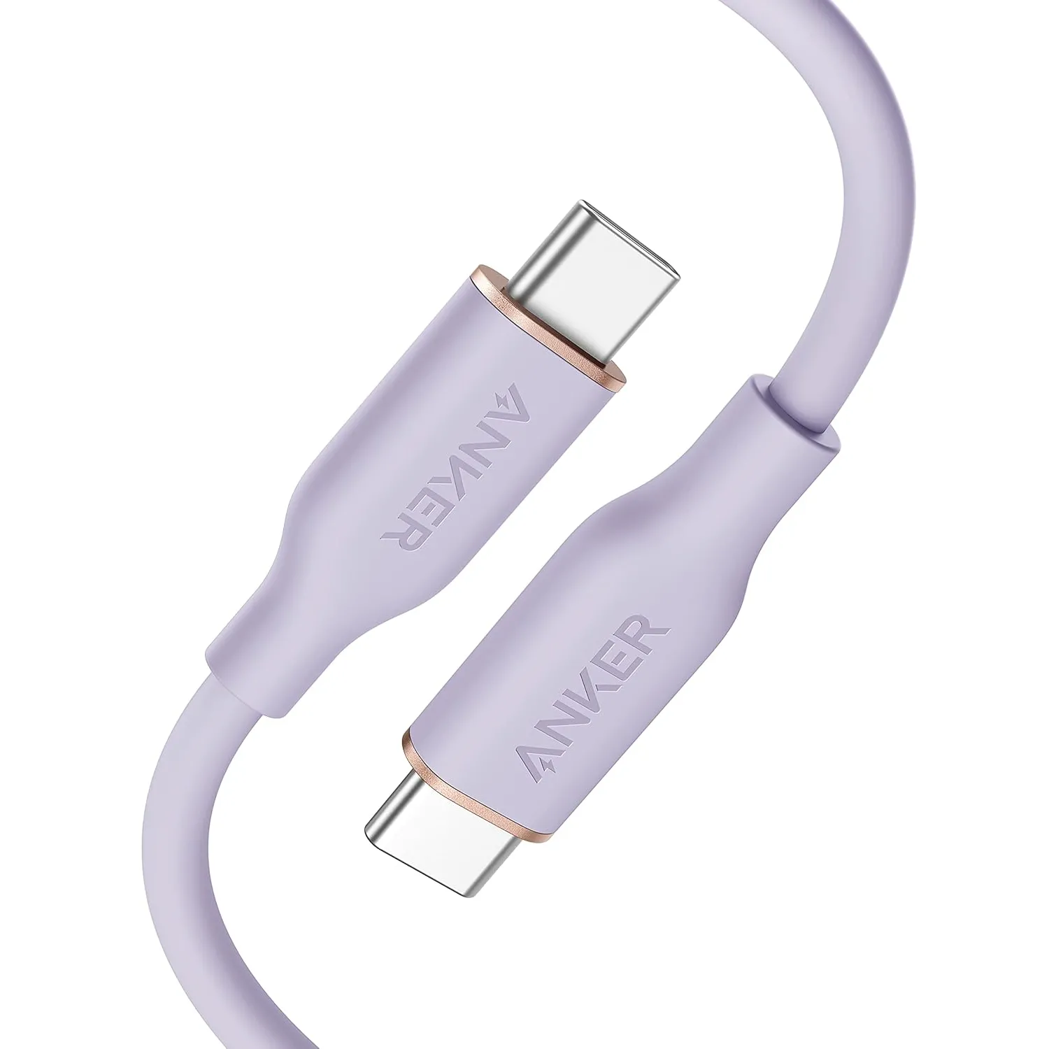 Cáp sạc USB-C Anker 100W Type C Flow Cord màu sắc nổi bật, gợi ý cho việc tối ưu quản lý dây sạc.
