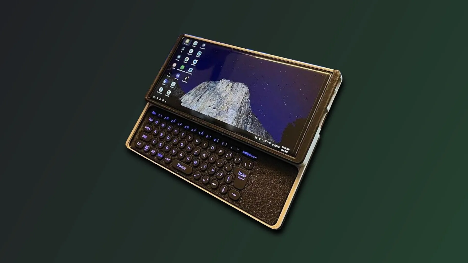 Case bàn phím trượt in 3D gắn vào điện thoại Samsung Galaxy Note 10+