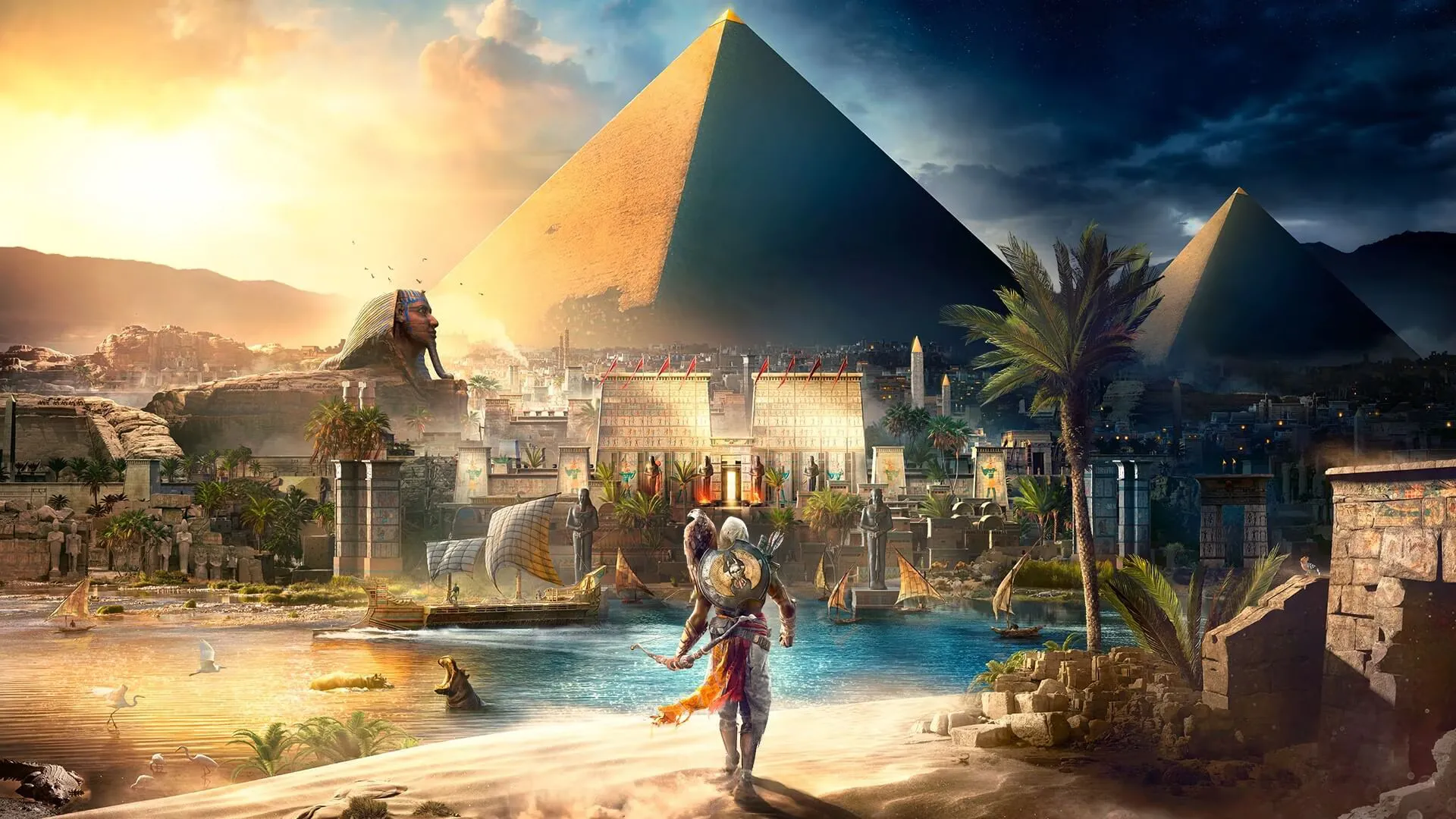Chiến binh Bayek ở Ai Cập cổ đại trong Assassin's Creed Origins