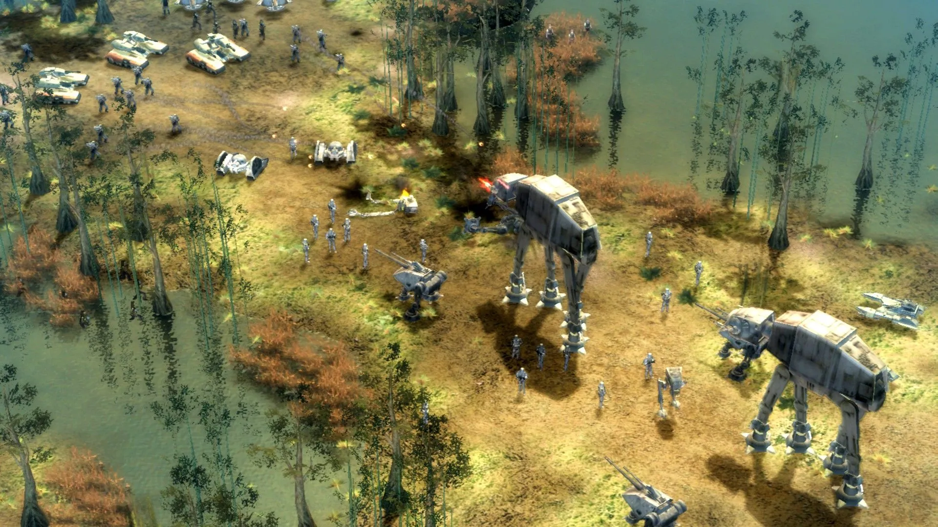 Đội quân Stormtrooper tấn công quân nổi dậy trong Star Wars: Empire at War