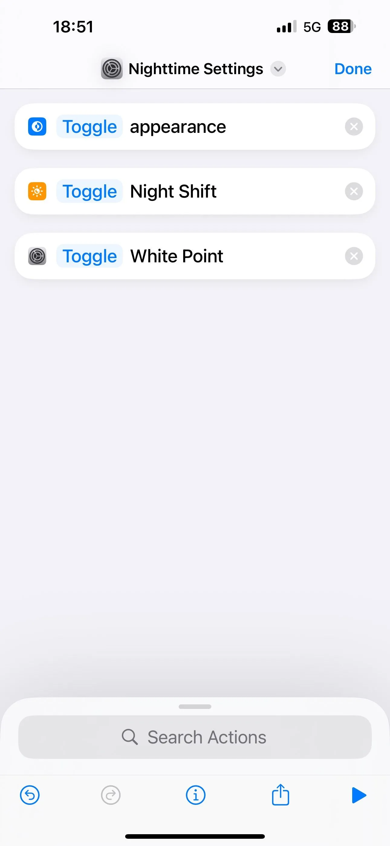 Đổi tên và chọn biểu tượng cho phím tắt tùy chỉnh trong ứng dụng Phím tắt iPhone.