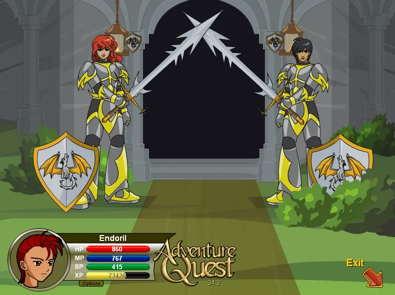 Giao diện game AdventureQuest từ năm 2002