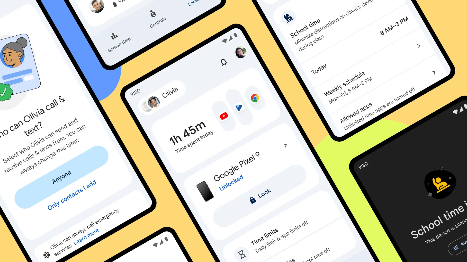 Giao diện Google Family Link trên điện thoại