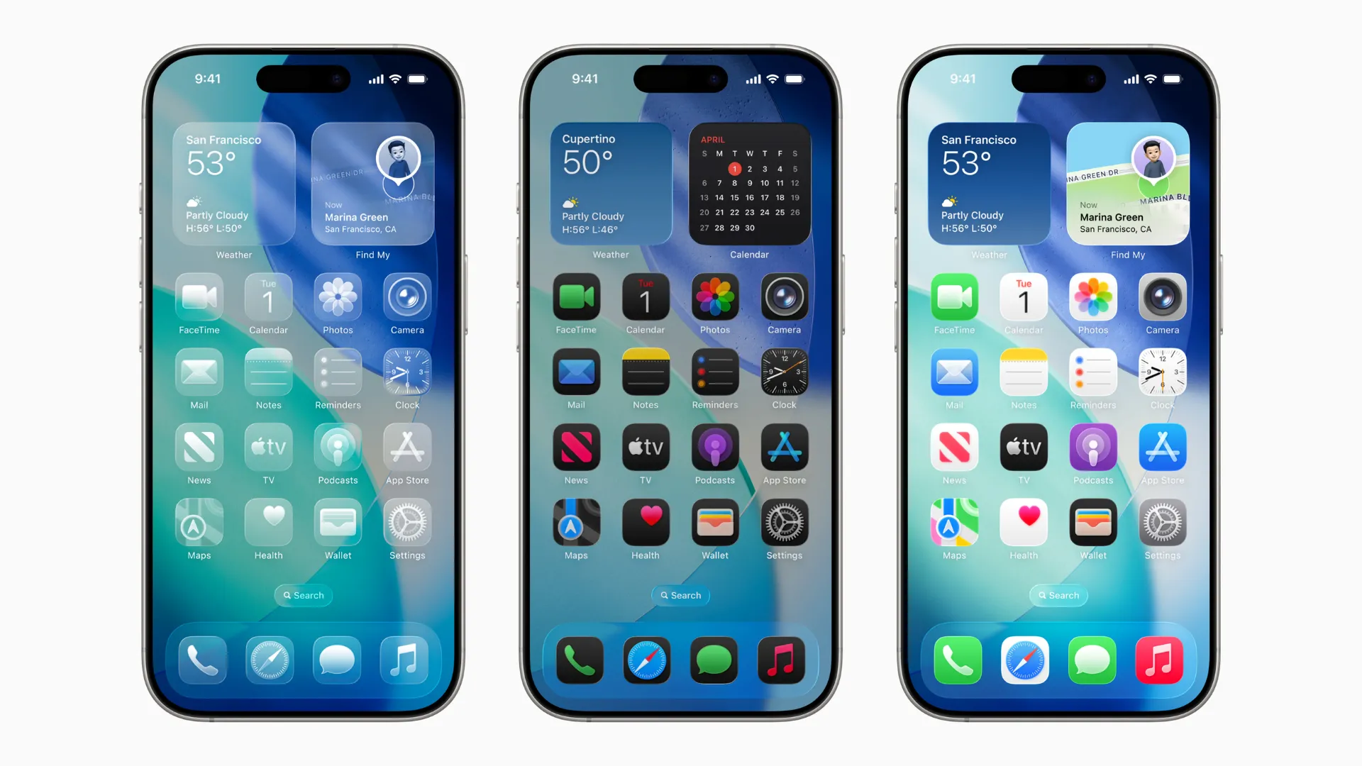 Giao diện Liquid Glass của iOS 26 với các lớp thị giác trong mờ và hiệu ứng chiều sâu