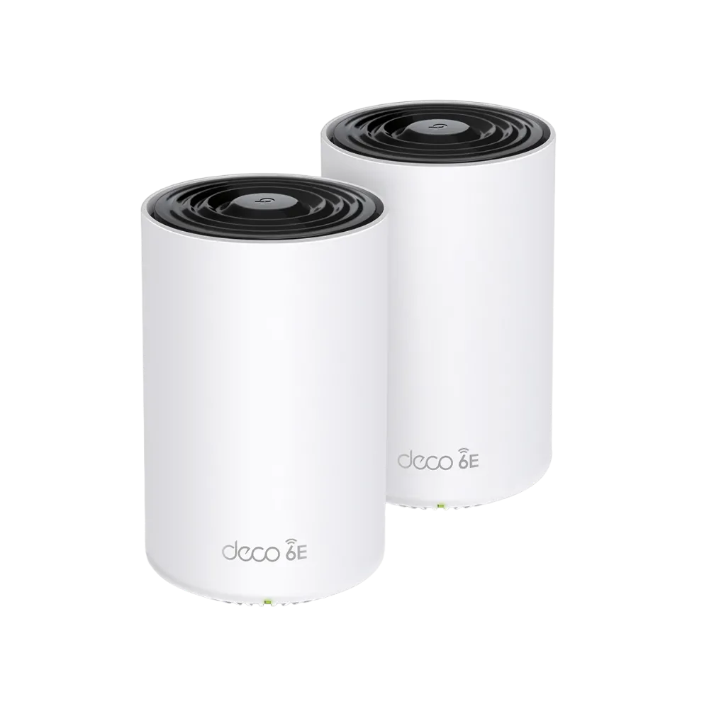 Hệ thống Wi-Fi Mesh TP-Link Deco XE75 với hai bộ phát màu trắng