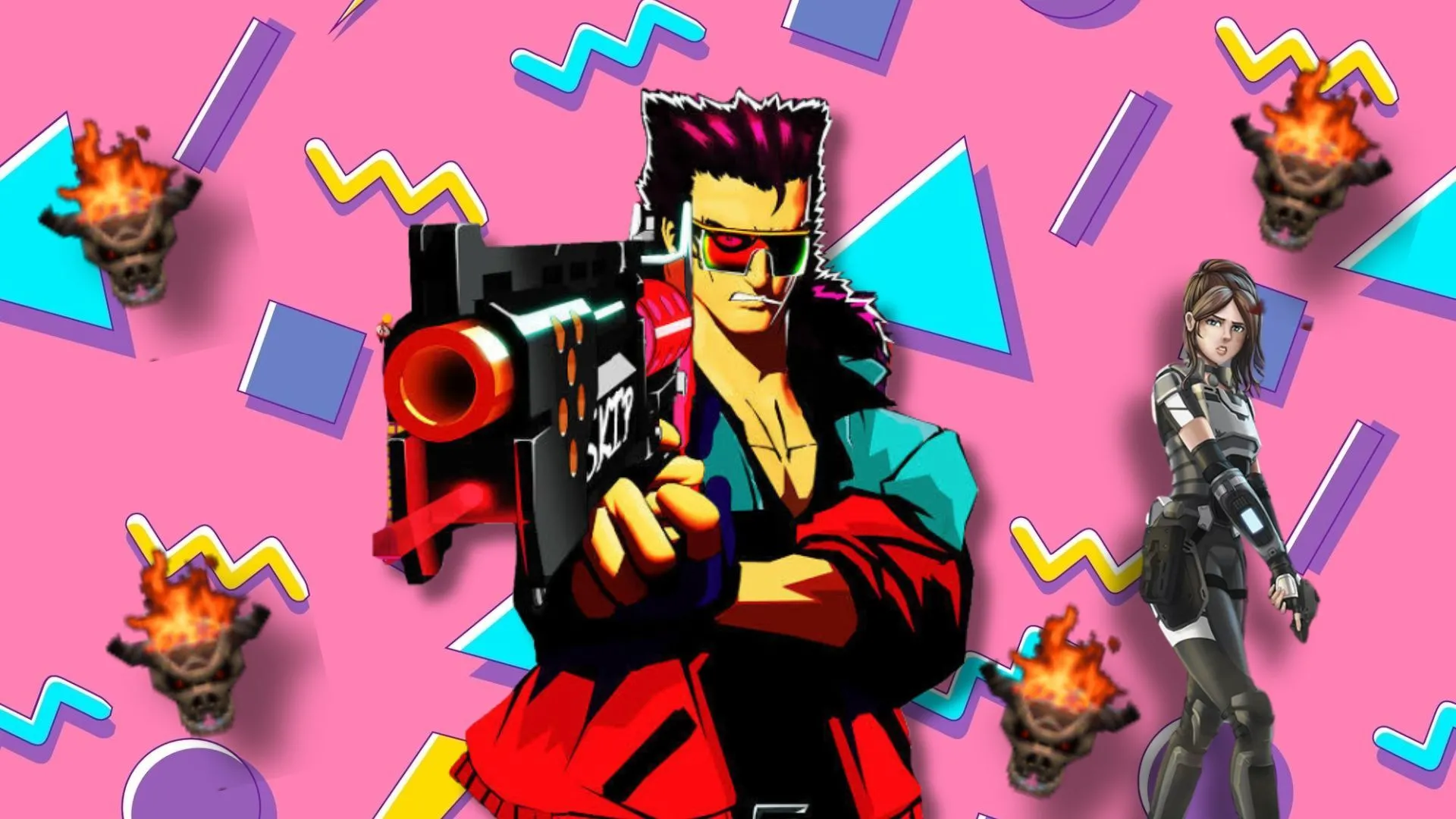 Hình ảnh đại diện thể loại game bắn súng cổ điển (boomer shooter) thập niên 90