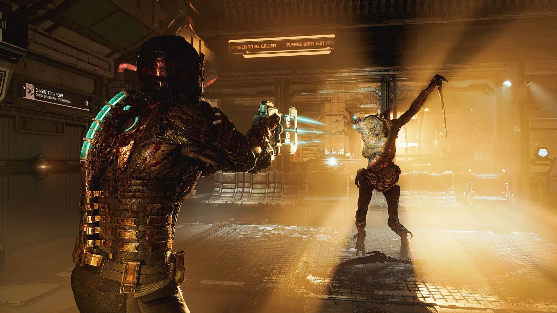 Isaac Clarke chiến đấu với Necromorph trong game Dead Space, minh họa game miễn phí chất lượng cao