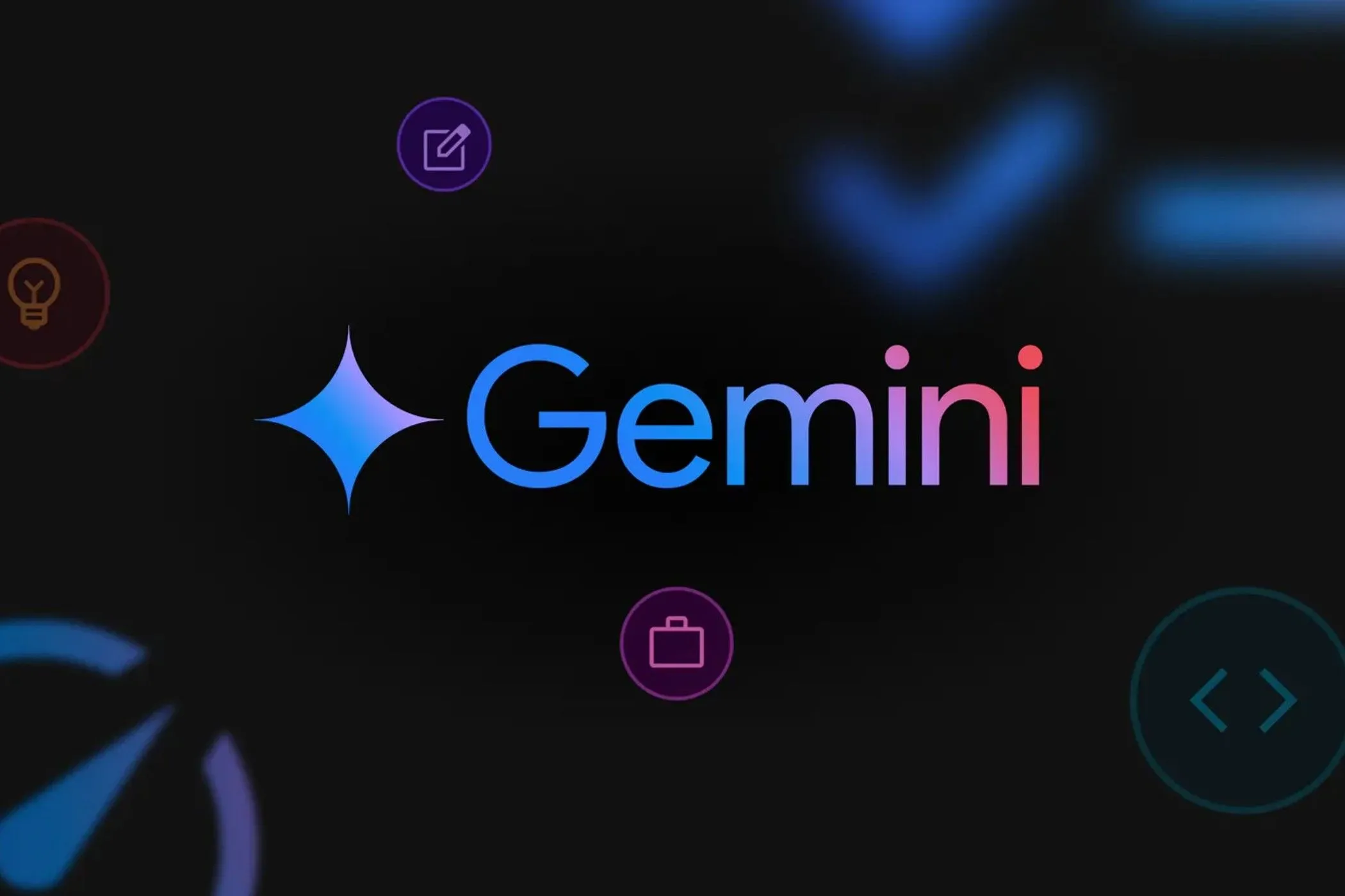 Logo Google Gemini với các màu sắc đặc trưng của Google trên nền đen