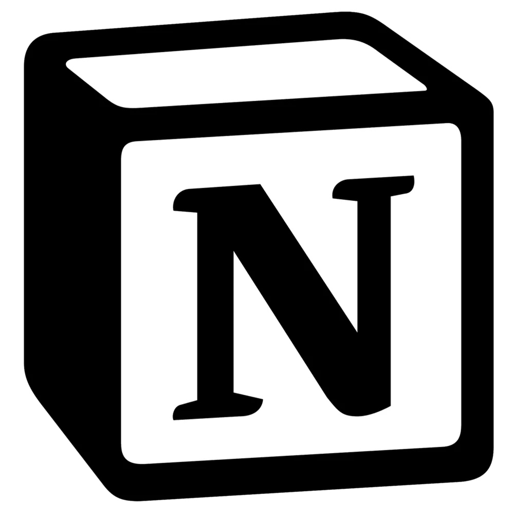 Logo phần mềm Notion, biểu tượng của không gian làm việc đa năng