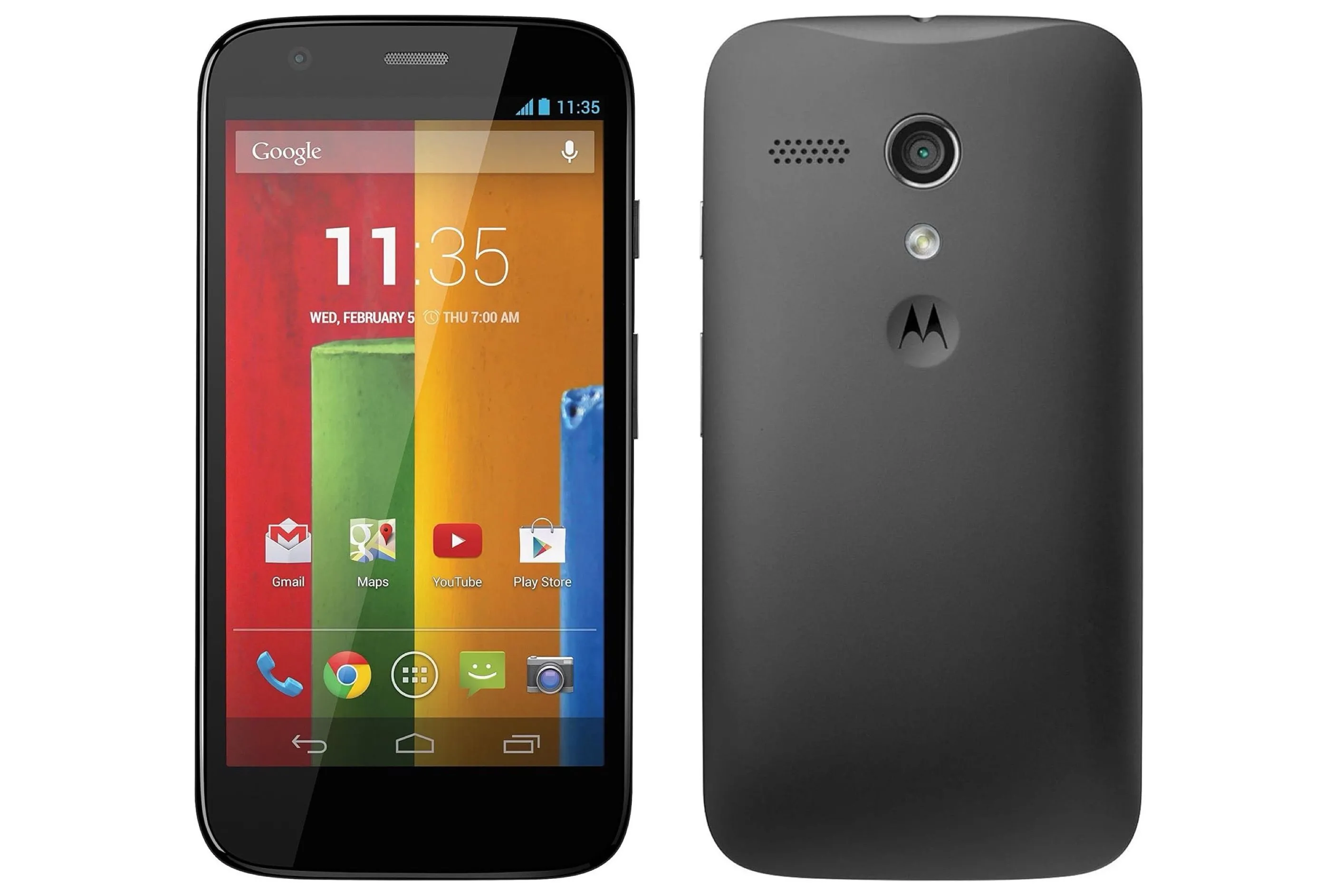 Mặt trước và mặt sau của điện thoại Motorola Moto G 4G