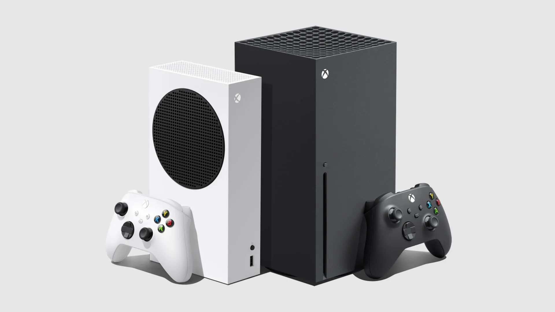 Máy console Xbox Series X và Xbox Series S đặt cạnh nhau, biểu tượng cho thế hệ game hiện tại