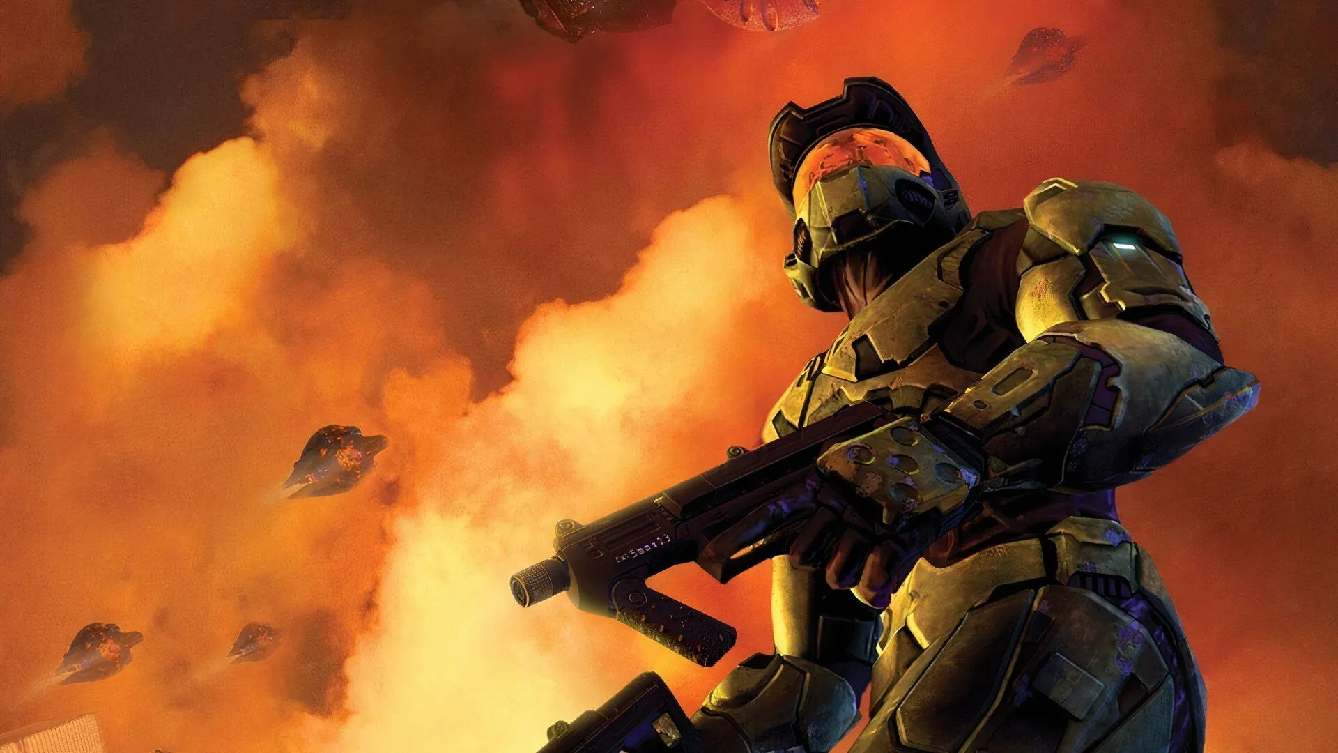 Nghệ thuật chính của Master Chief từ Halo 2, tượng trưng cho những trò chơi kinh điển do con người tạo ra