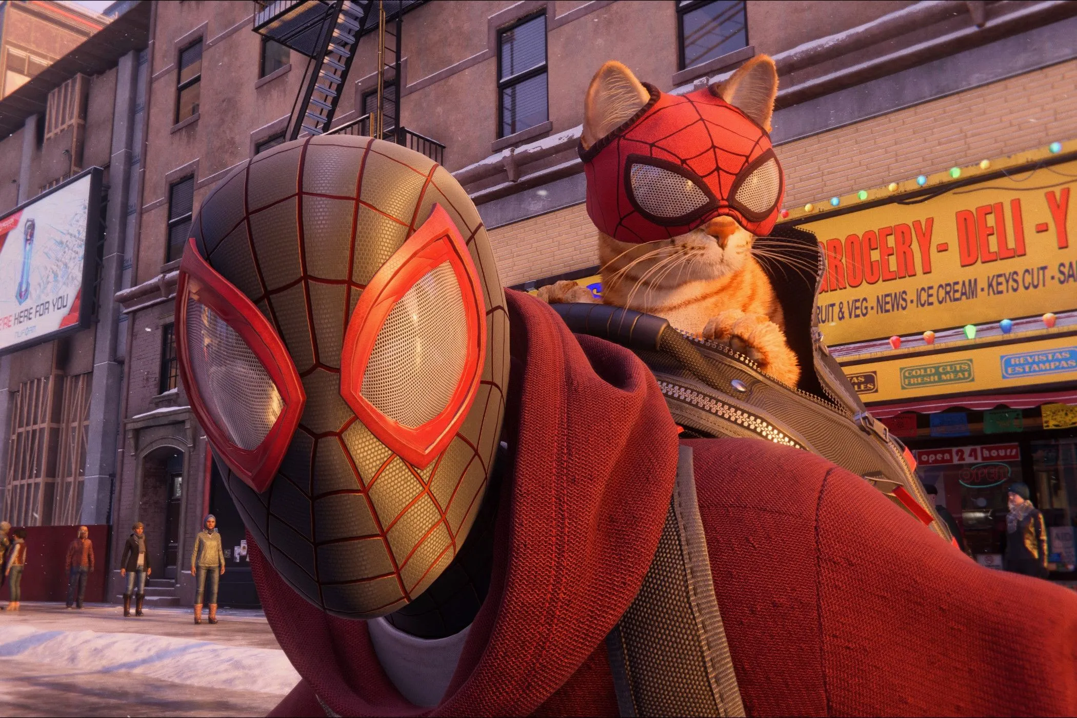 Nhân vật Miles Morales trong game Marvel's Spider-Man thể hiện khoảnh khắc đáng nhớ khi chơi game