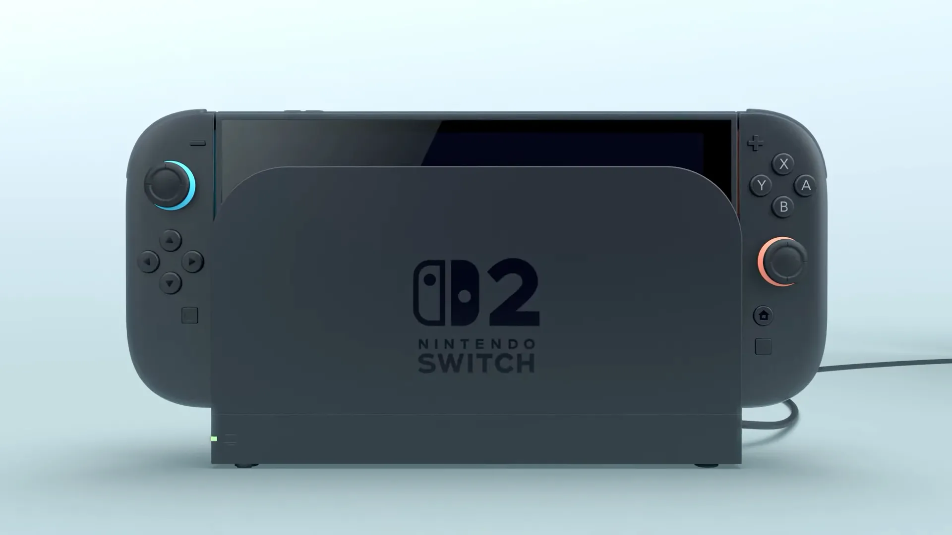 Nintendo Switch 2 được cắm dock, sẵn sàng kết nối TV với khả năng hiển thị 4K ấn tượng.