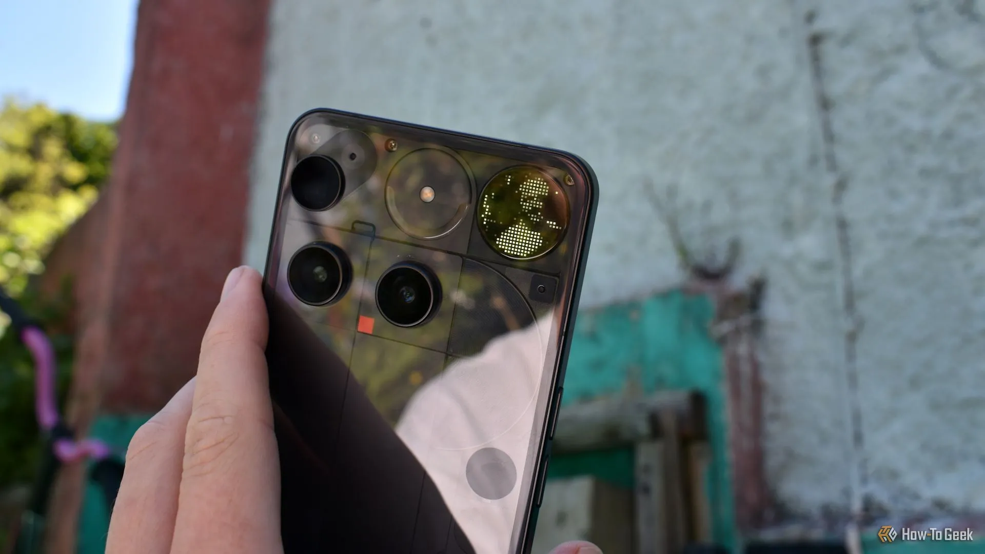 nothing phone 3 glyph matrix selfie image.