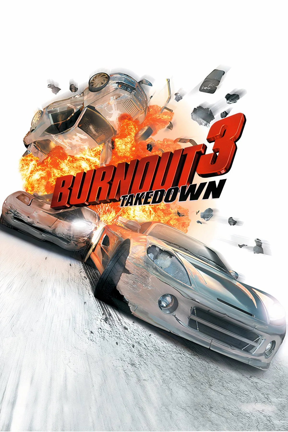 Pha va chạm ngoạn mục và xe nổ tung trong game Burnout 3: Takedown.