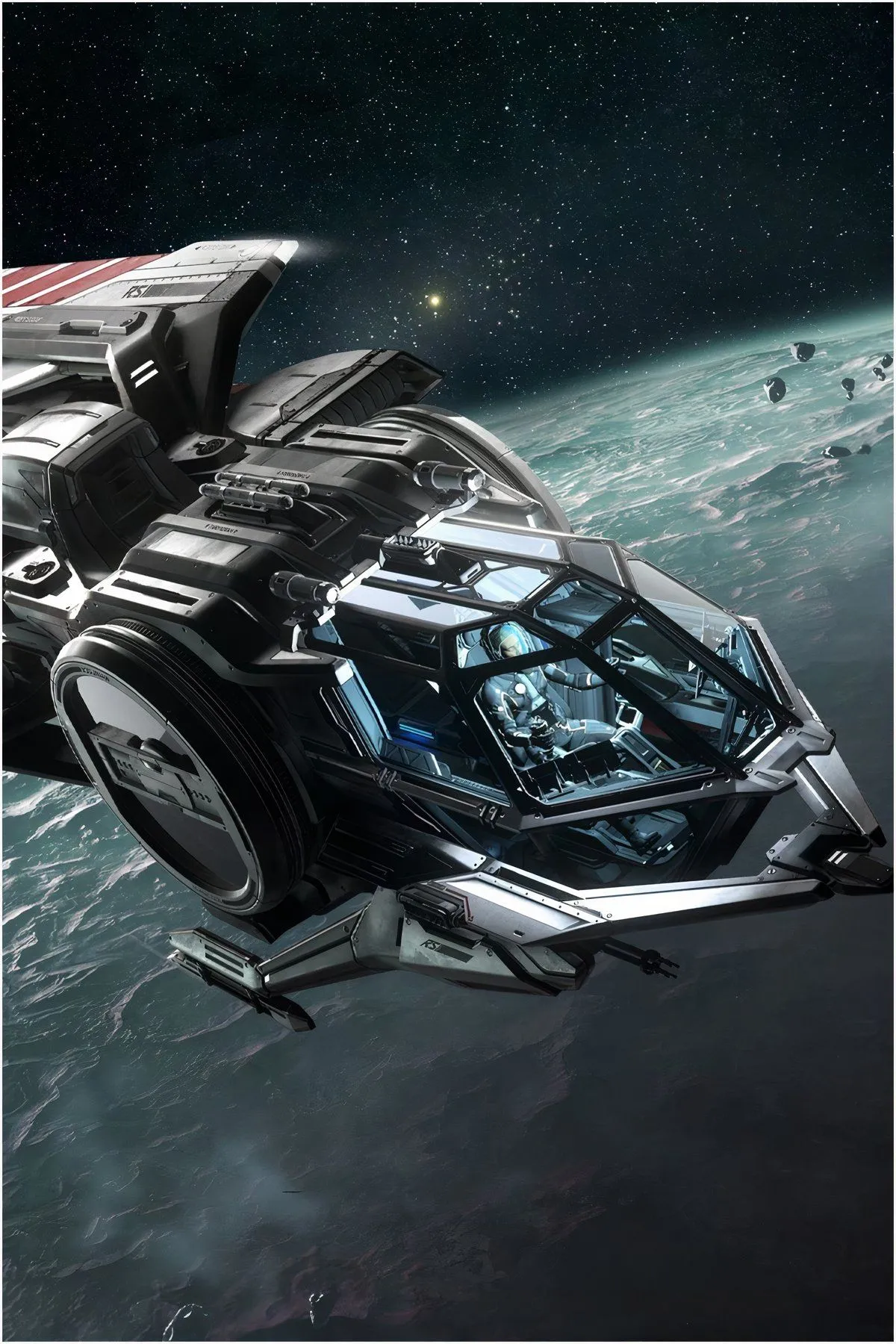 Phi thuyền không gian chi tiết và đẹp mắt trong tựa game Star Citizen