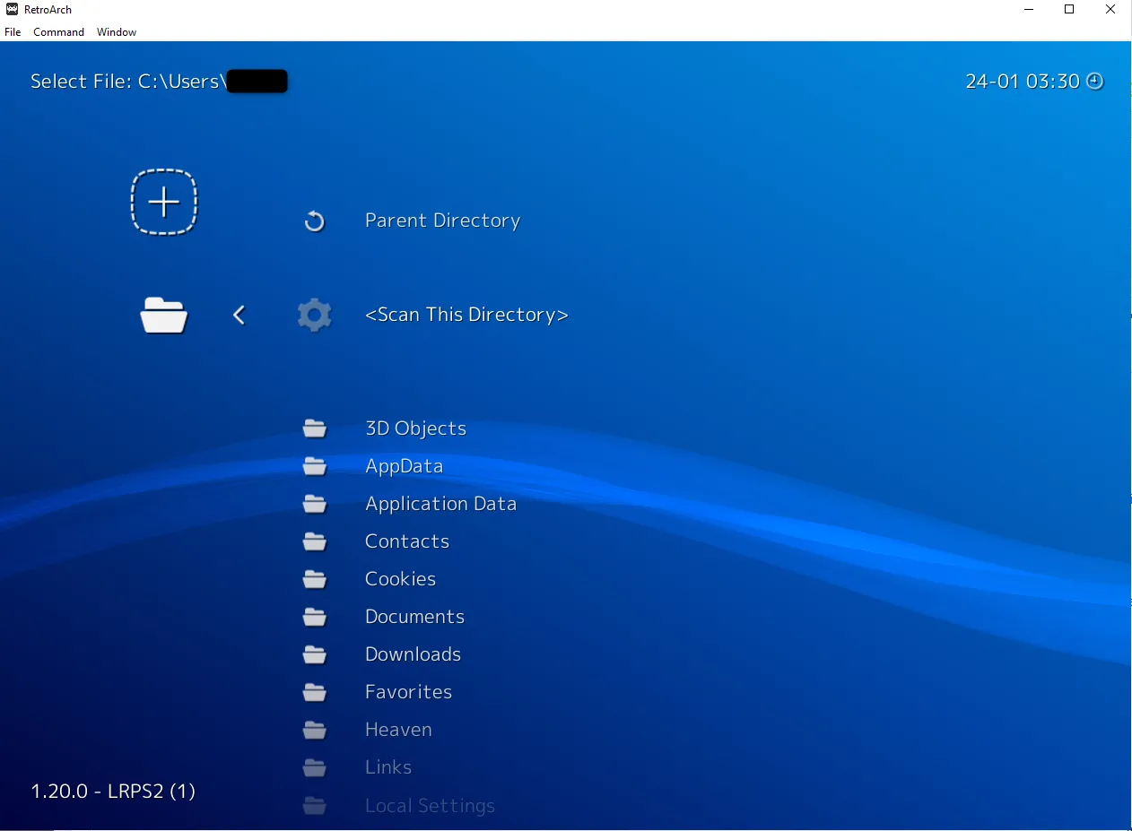 Quy trình quét và thêm bộ sưu tập ROM game vào RetroArch