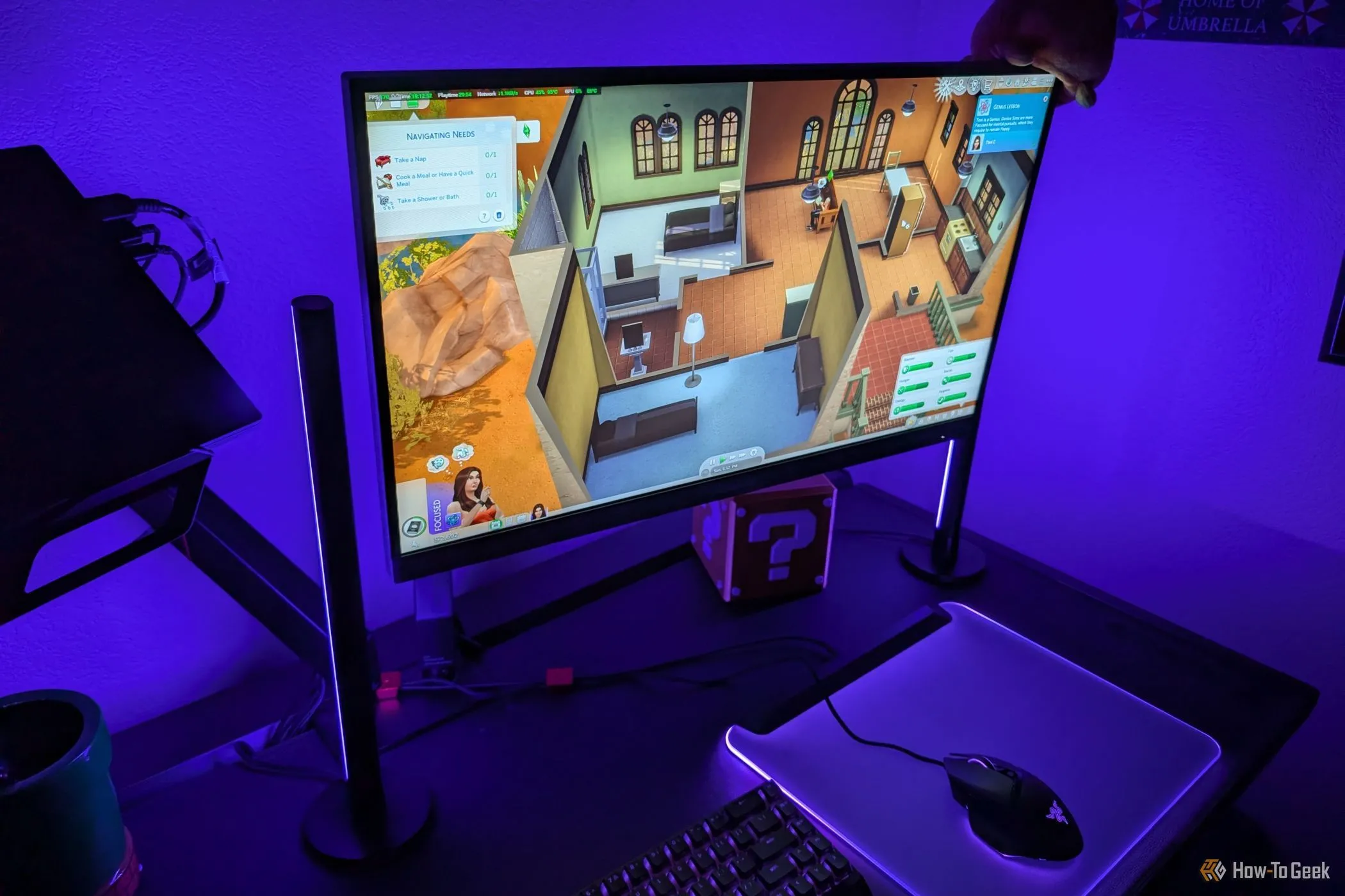 Razer Aether Light Bars phản ứng màu sắc theo tâm trạng của nhân vật trong The Sims 4