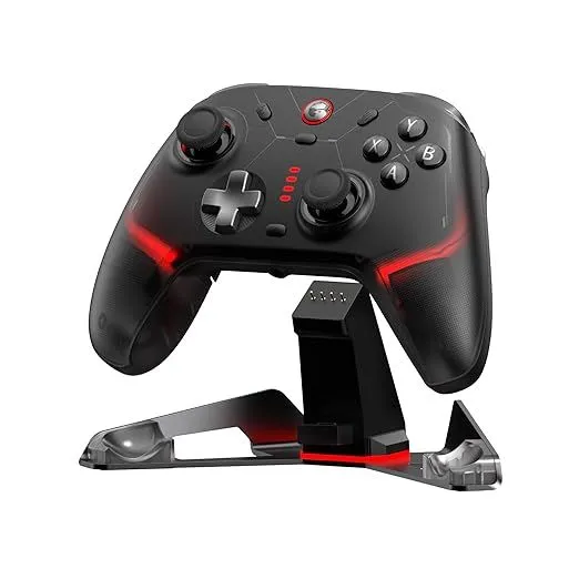 Tay cầm không dây GameSir Cyclone 2 màu trắng với các nút bấm và cần gạt