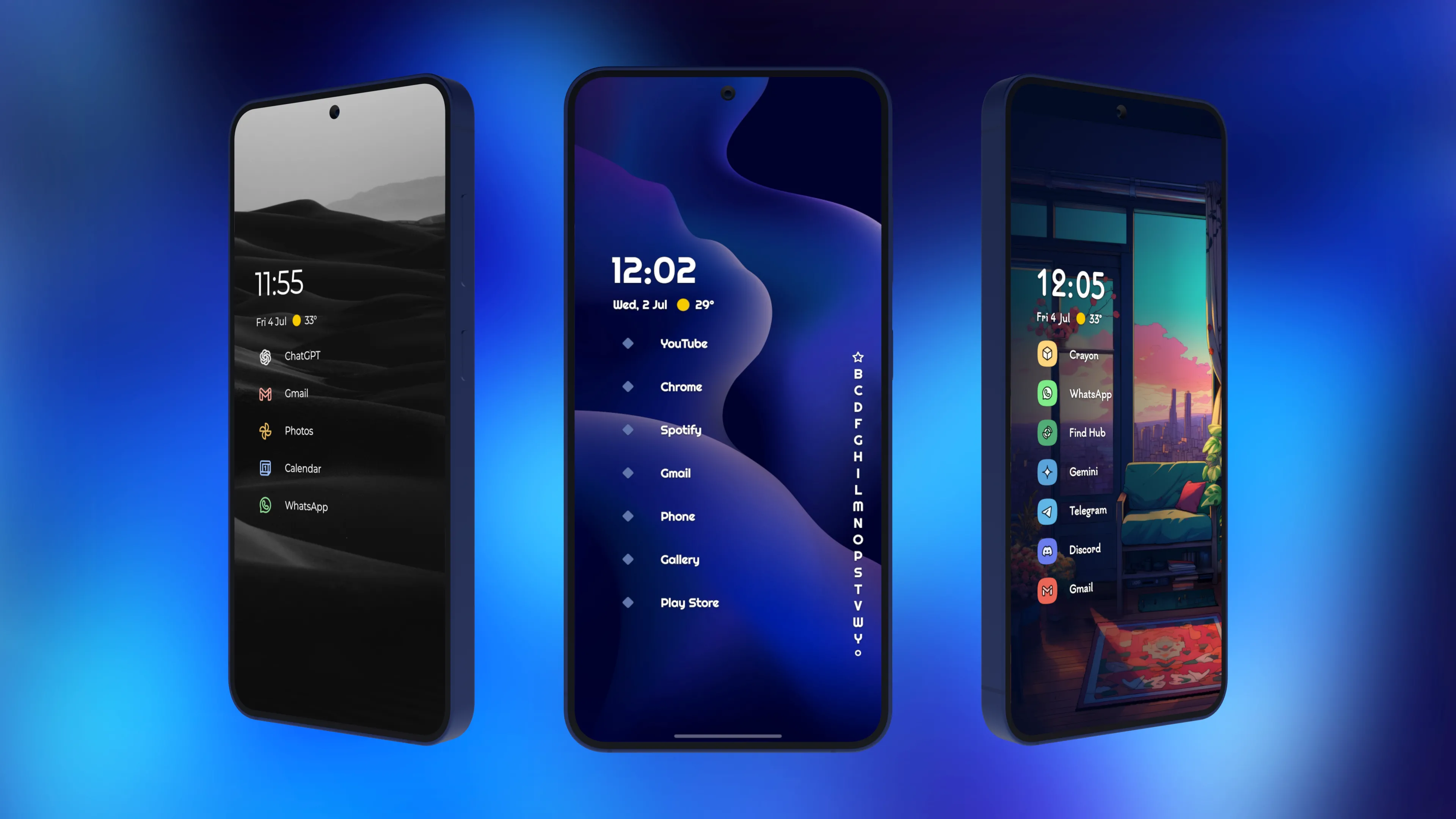 Ảnh chụp màn hình các gói biểu tượng (icon pack) Anycon mới trong bản cập nhật của Niagara Launcher.