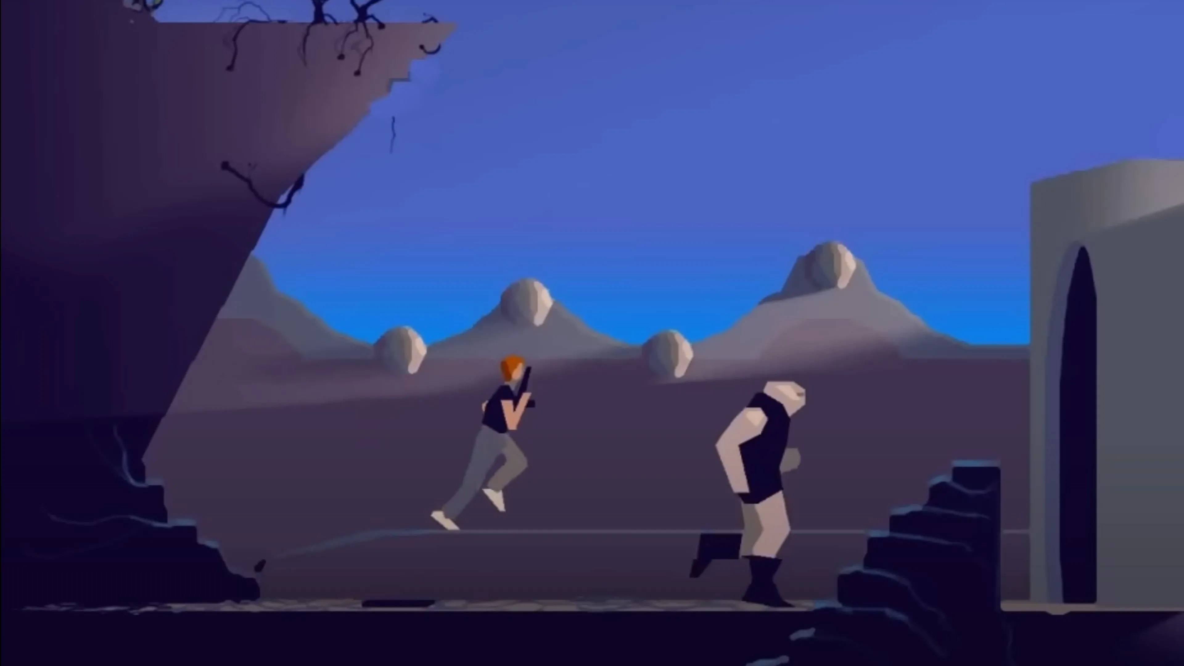 Ảnh chụp màn hình game Another World, thể hiện đồ họa và hoạt ảnh đột phá của trò chơi kinh điển năm 1991.