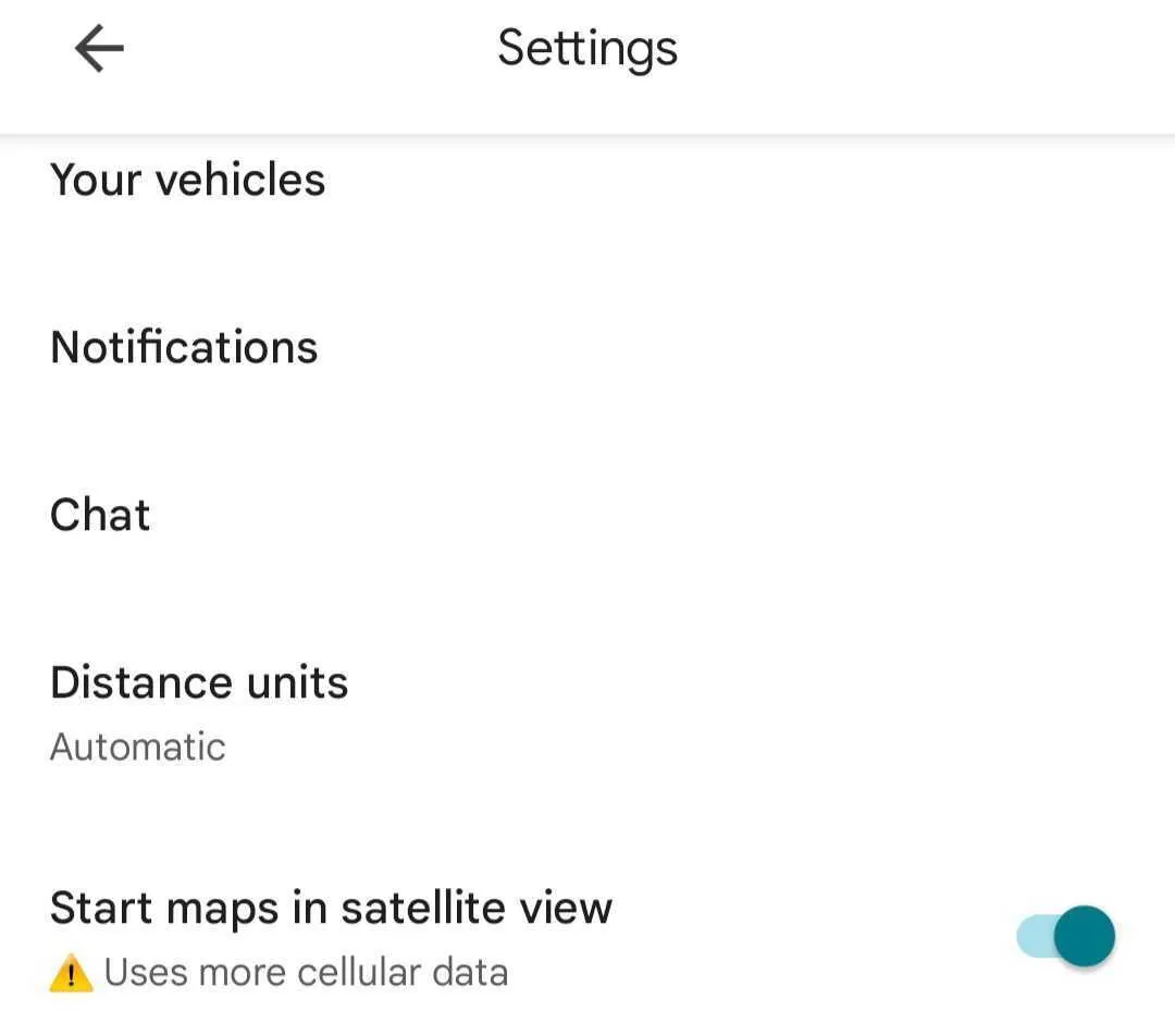 Bật chế độ xem Vệ tinh làm mặc định khi khởi động Google Maps trên Android.