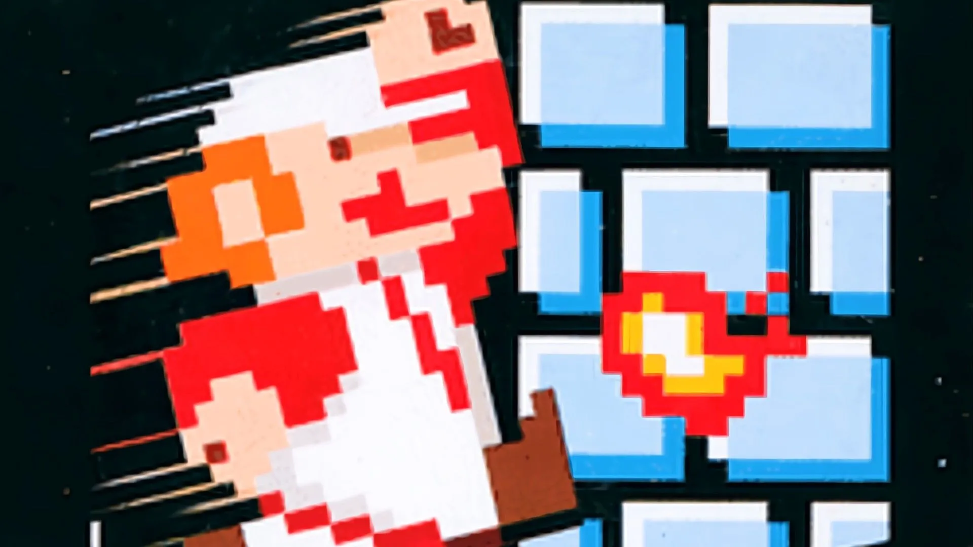 Bìa game Super Mario Bros. với Mario nhảy về phía phải, biểu tượng của một trong những series game nổi tiếng nhất mọi thời đại.
