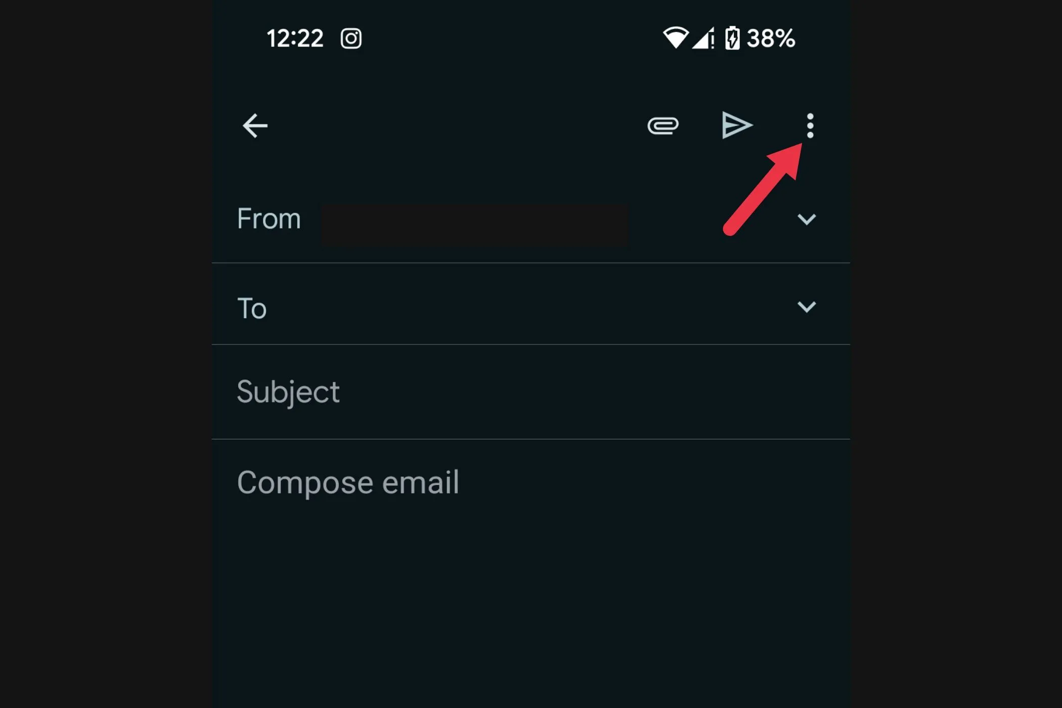 Biểu tượng ba chấm menu tùy chọn trong Gmail