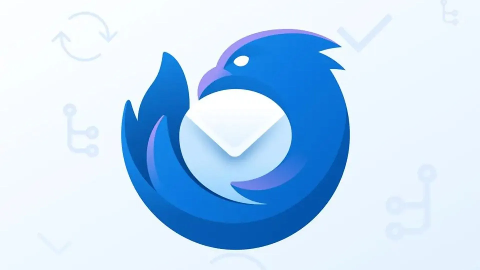 Biểu tượng Mozilla Thunderbird trên nền trắng