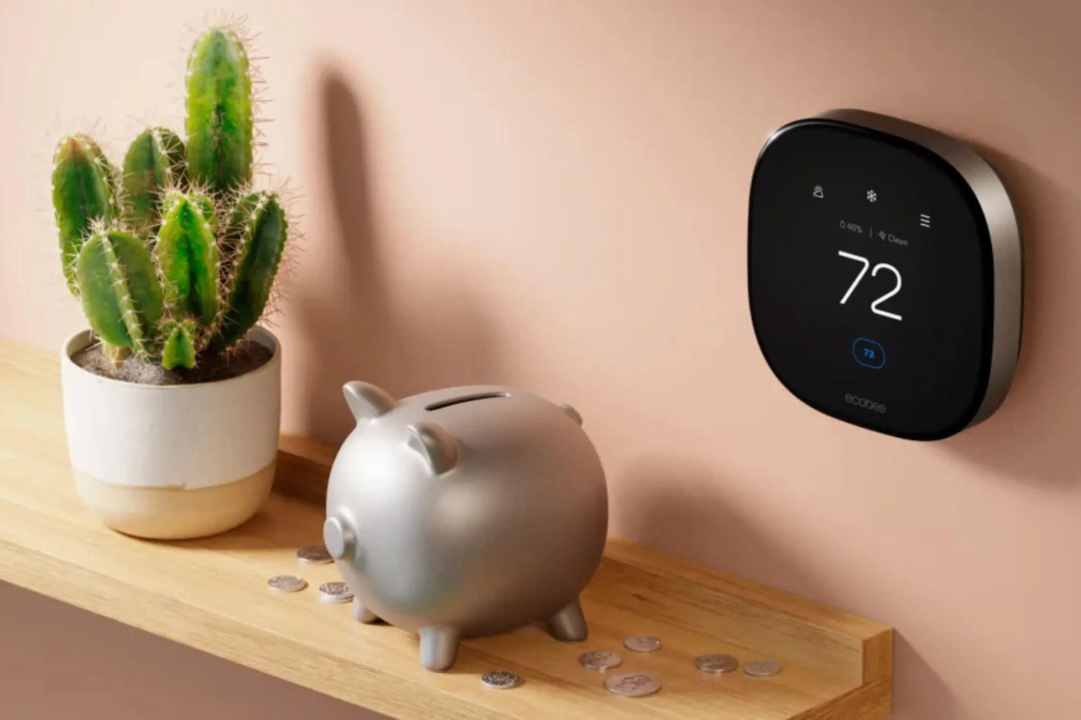Bộ điều nhiệt thông minh Ecobee Smart Thermostat Premium, công cụ quản lý nhiệt độ nhà hiệu quả thông qua Siri.