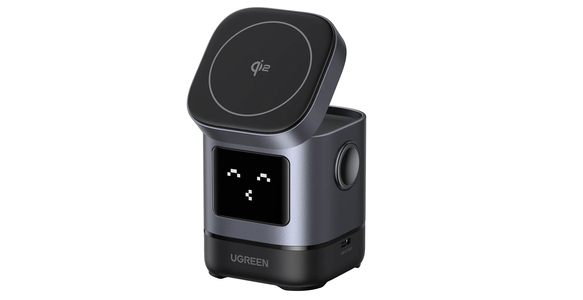 Bộ sạc không dây nam châm Ugreen Uno 15W Qi2