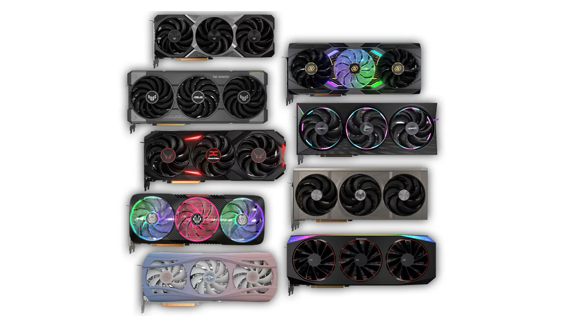Bộ sưu tập các card đồ họa AMD RX 9070 từ nhiều thương hiệu đối tác