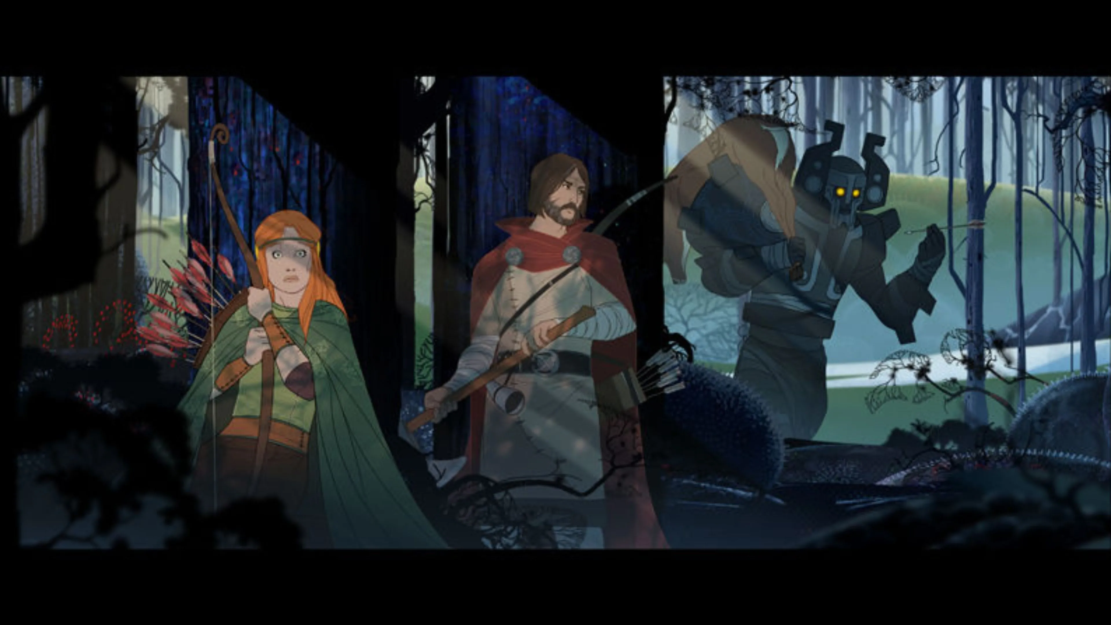 Các nhân vật Viking trong đội hình chiến đấu của game The Banner Saga
