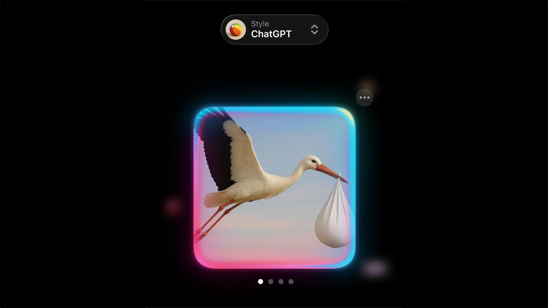 Các phong cách vẽ do ChatGPT cung cấp trong Image Playground trên macOS Tahoe.