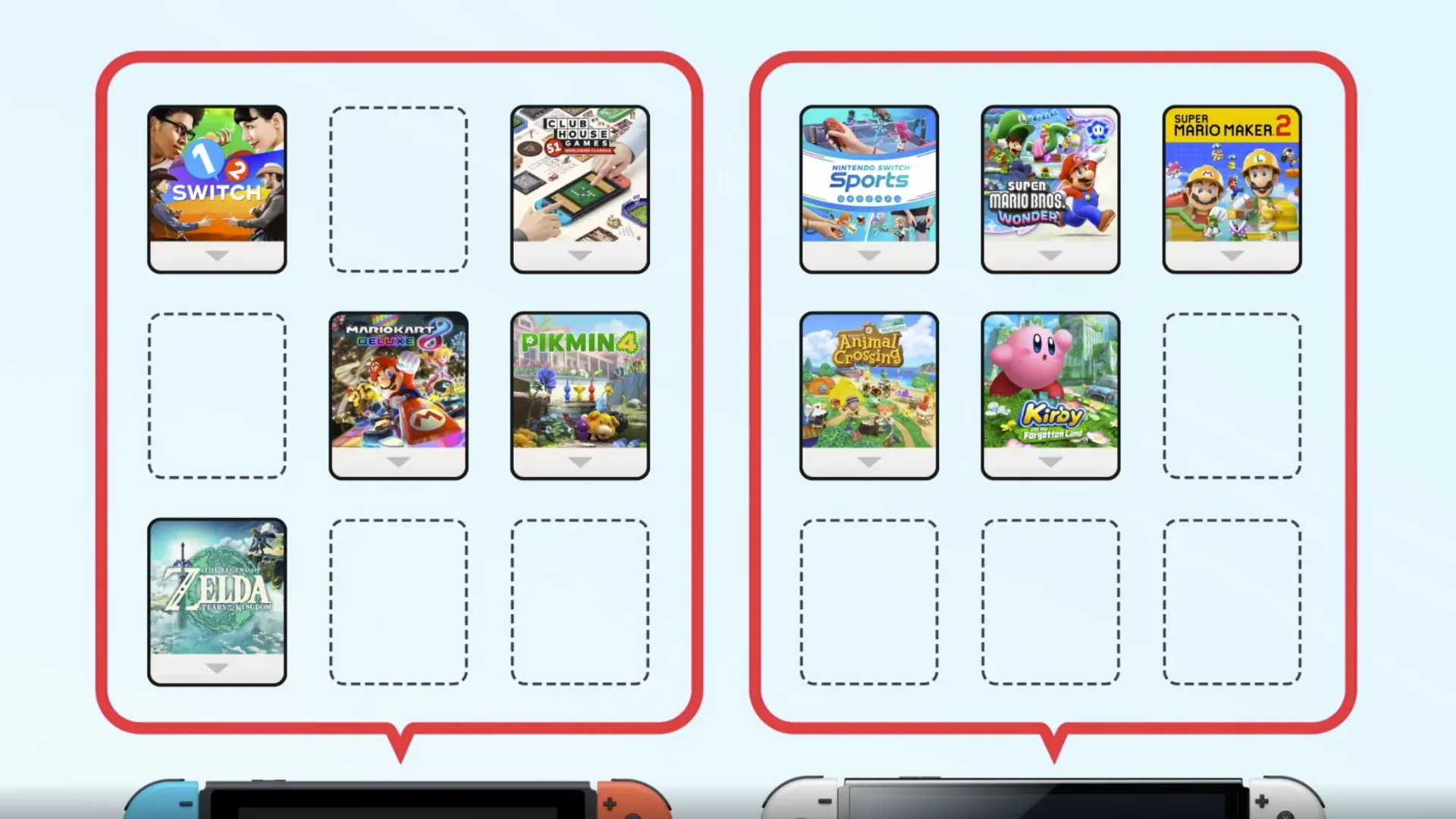 Các thẻ game ảo của Nintendo đang được trao đổi giữa các hệ thống Switch