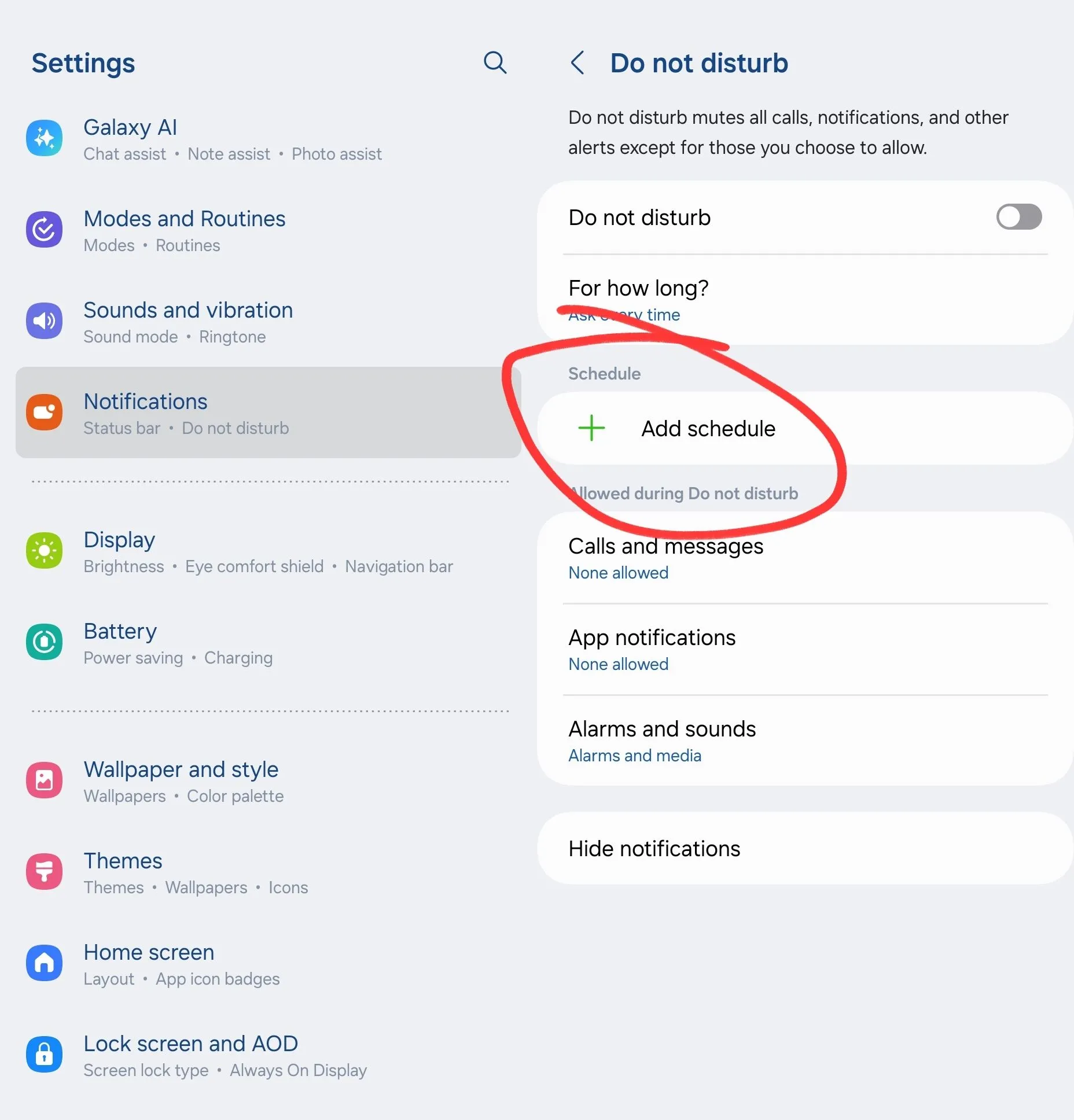 Cài đặt lịch trình tự động cho chế độ Không làm phiền trên điện thoại Android