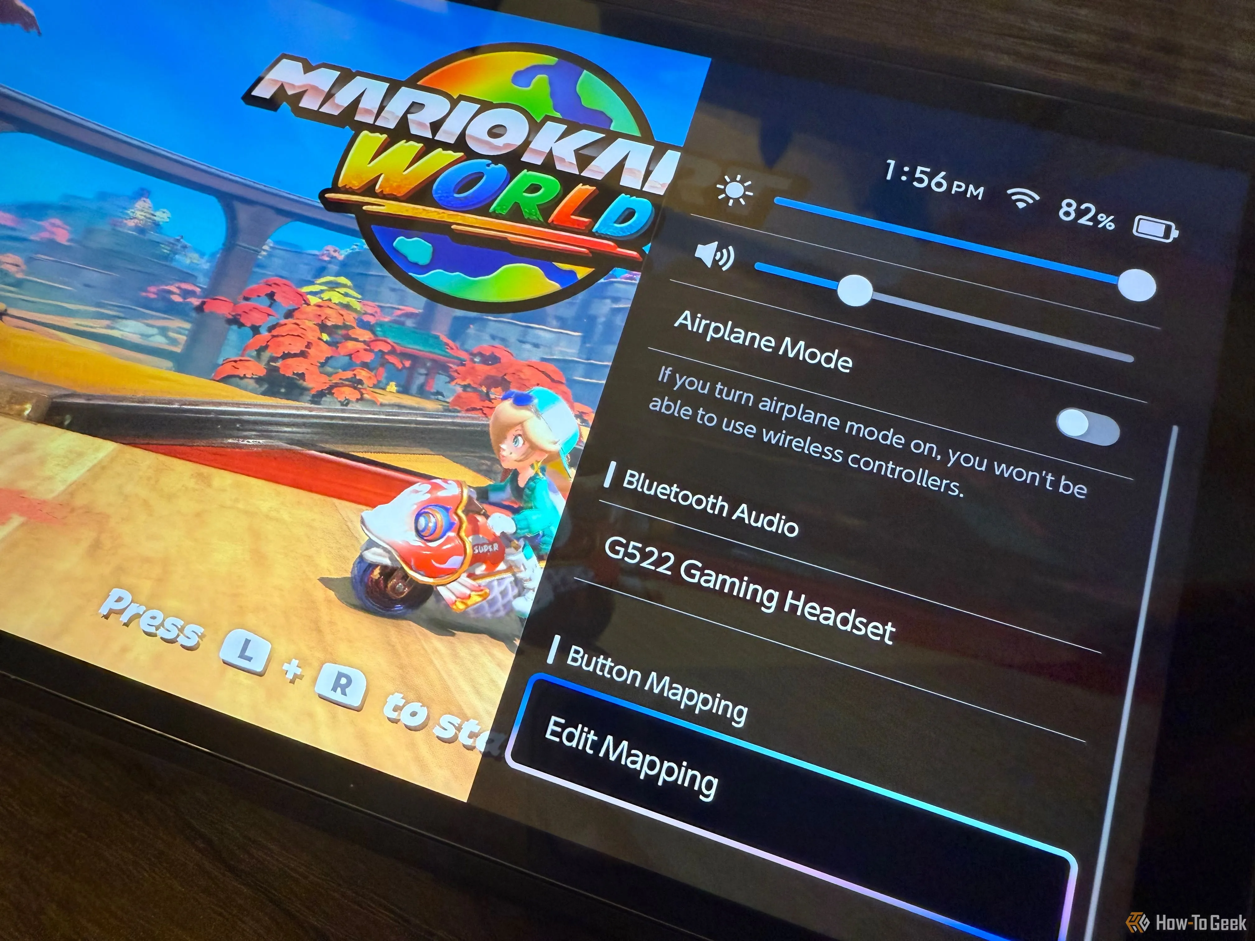 Cài đặt nhanh trên Nintendo Switch 2 với tùy chọn &quot;Ánh xạ nút trong Cài đặt nhanh&quot; được bật, giúp truy cập nhanh tính năng tùy chỉnh.