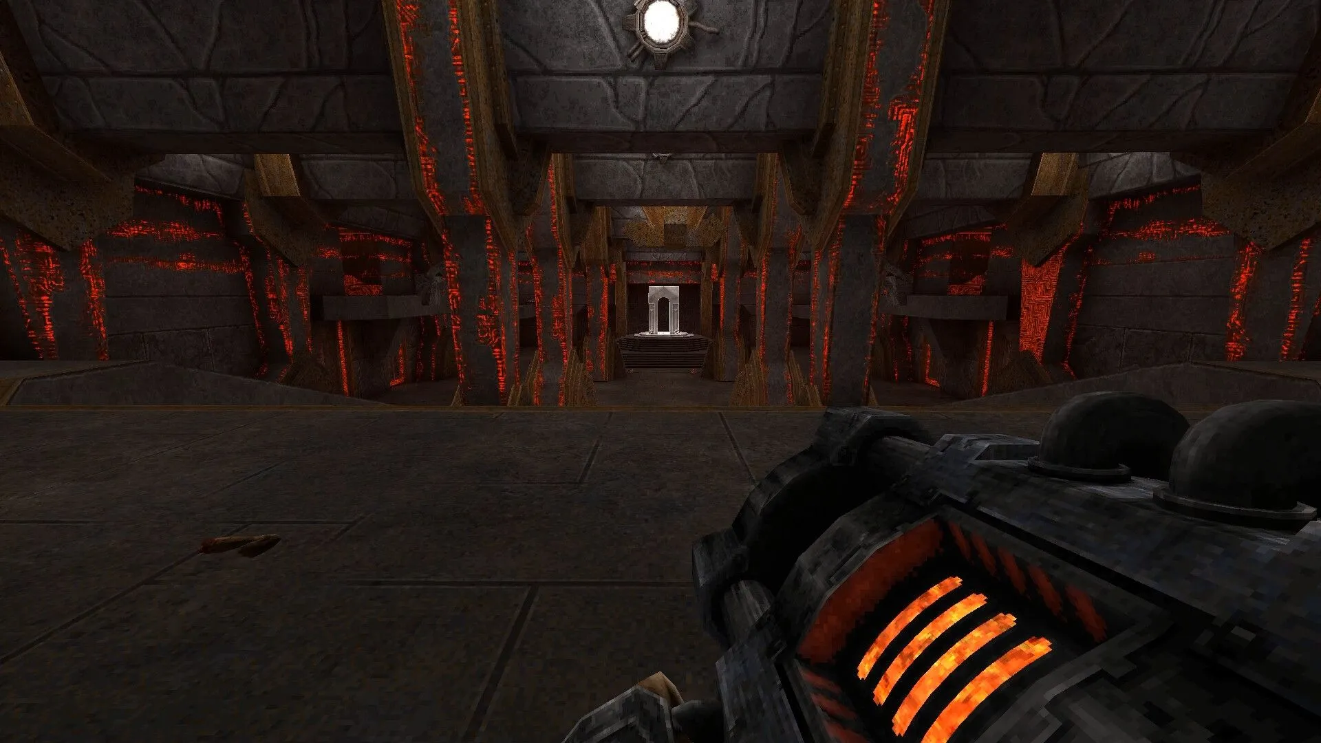 Cảnh quan u ám, gothic trong game Wrath: Aeon of Ruon, được xây dựng trên engine Quake 1.