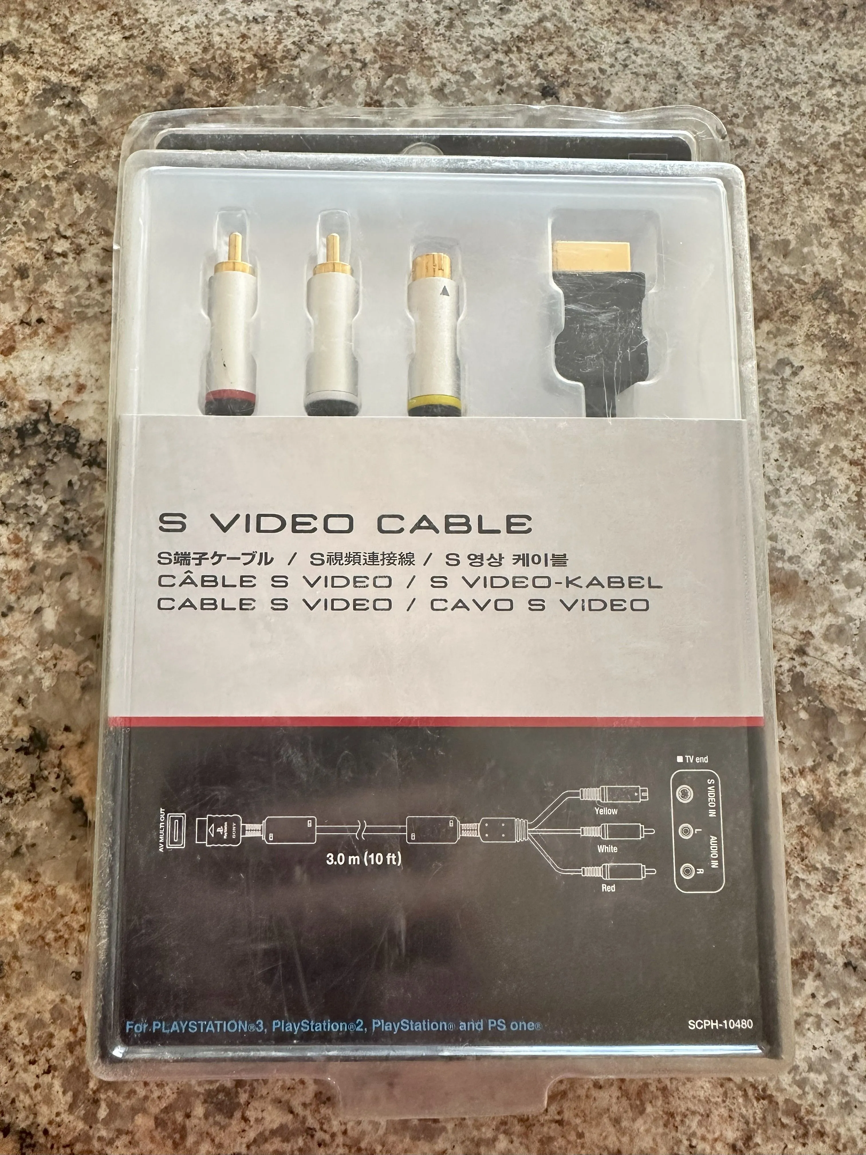 Cáp S-Video gốc của Sony PlayStation 2, cải thiện đáng kể chất lượng hình ảnh so với Composite.
