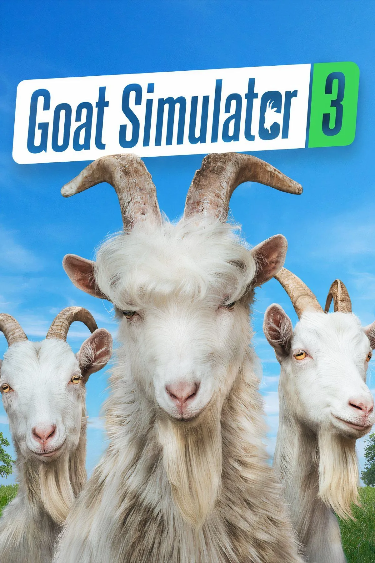 Con dê trong Goat Simulator 3 đang húc đổ và kéo theo một NPC, tạo ra cảnh tượng hỗn loạn và hài hước đặc trưng của hiệu ứng ragdoll