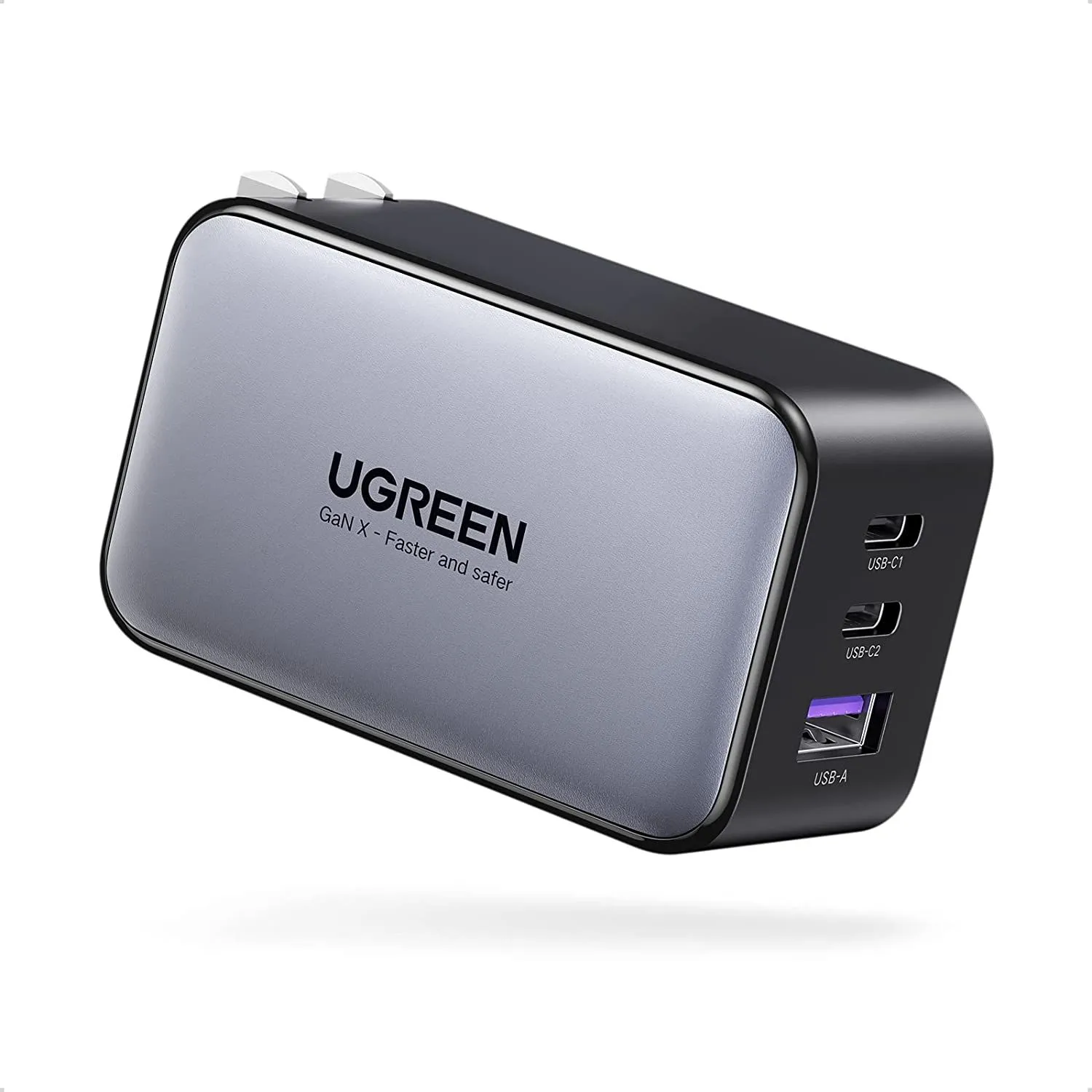Củ sạc nhanh UGREEN Nexode 65W USB-C với 3 cổng và chân gập