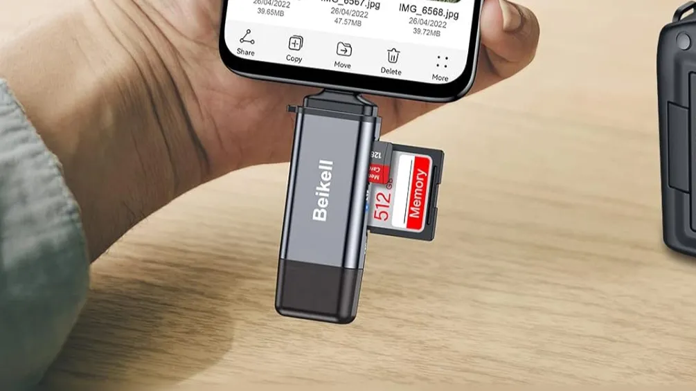 Đầu đọc thẻ nhớ Beikell với cổng USB-A và USB-C tiện lợi