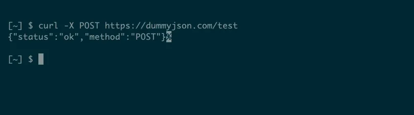 Dữ liệu được định dạng JSON trả về từ yêu cầu curl tới dummyjson.com