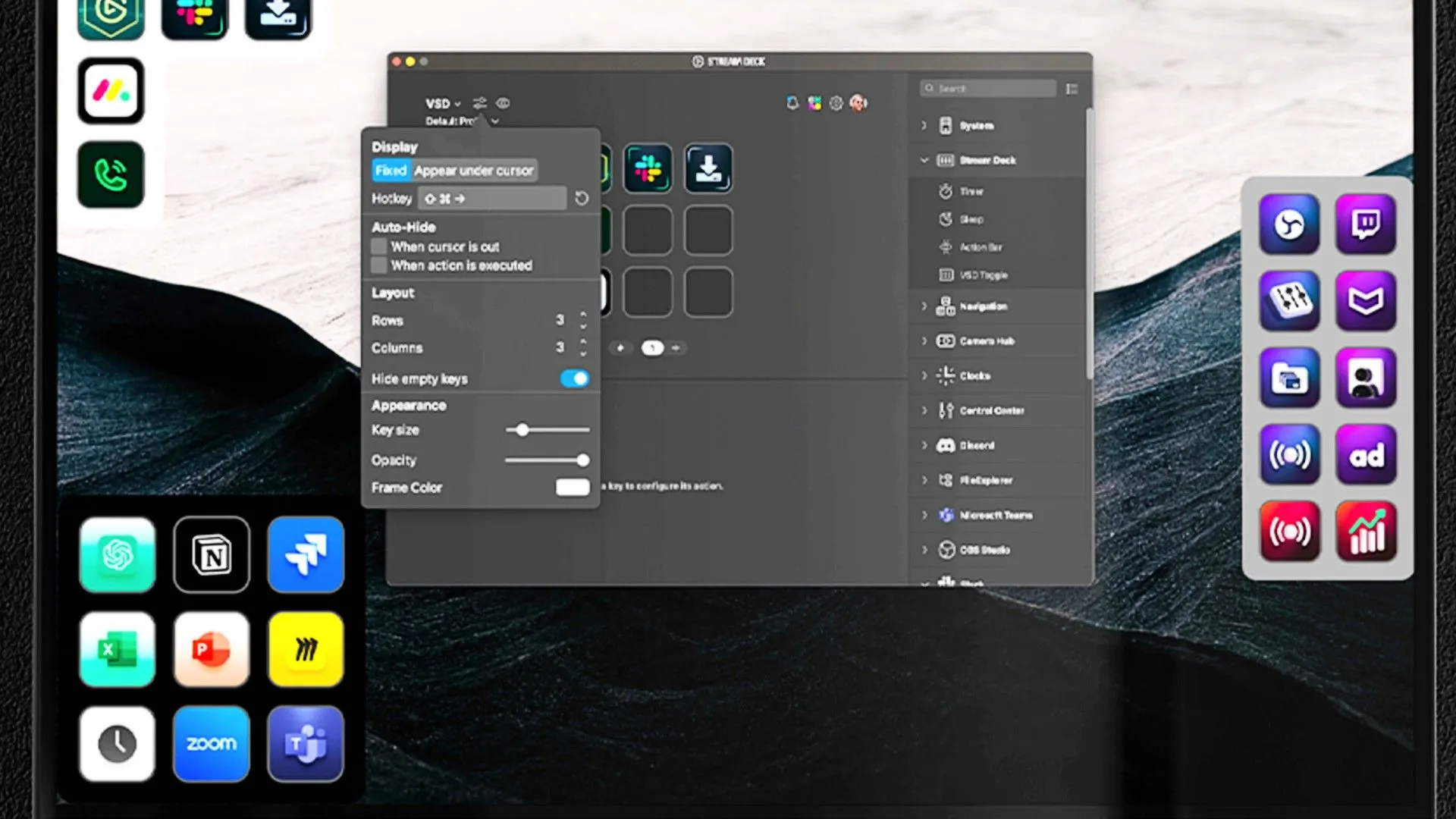 Elgato Virtual Stream Deck với các nút tùy chỉnh trên màn hình